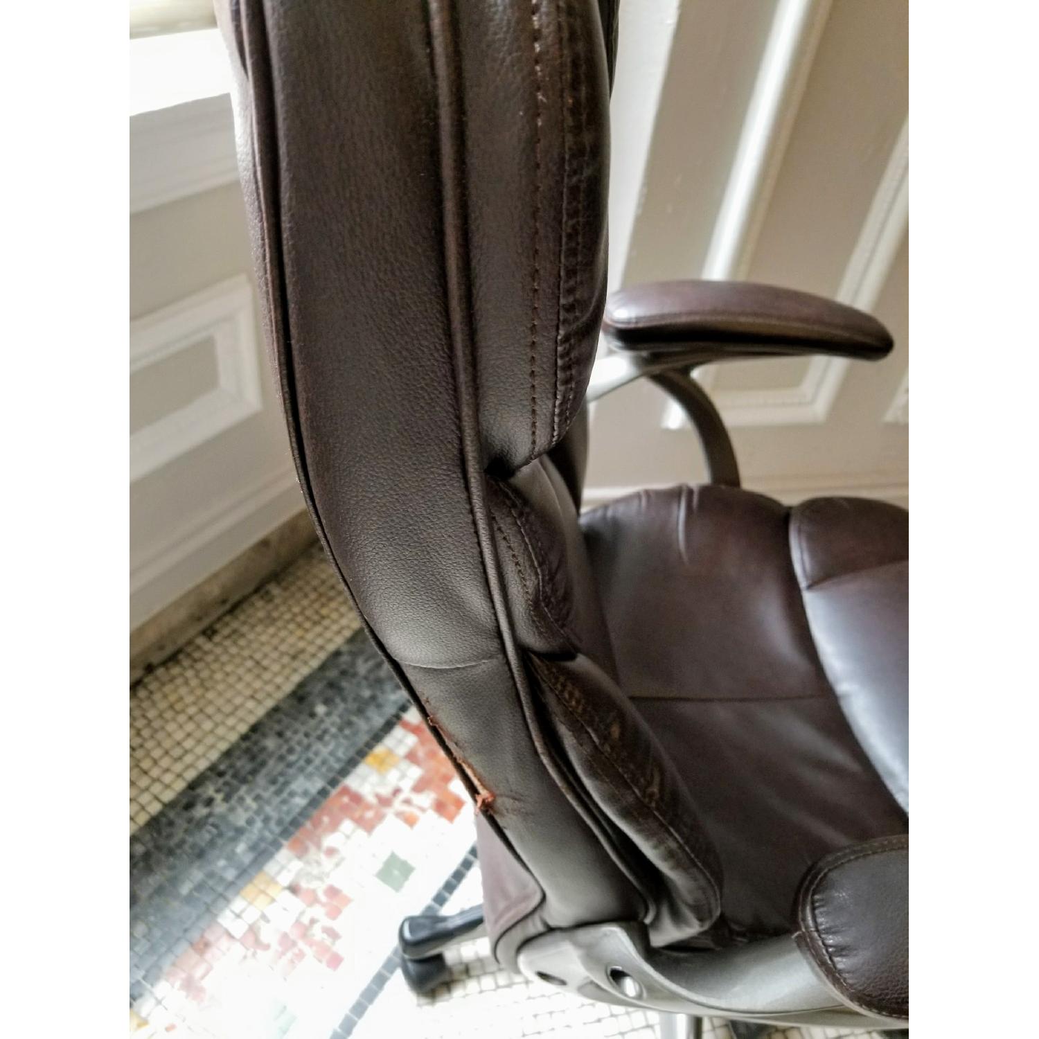 Staples Adjustable Brown Office Chair on Wheels - image-4