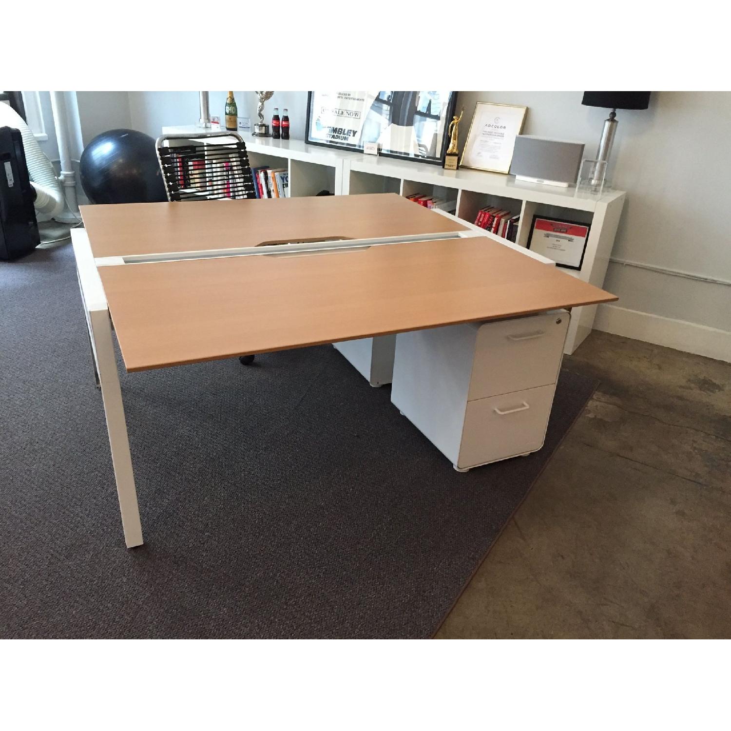Poppin 2 Sided/2 Person Desk - image-1
