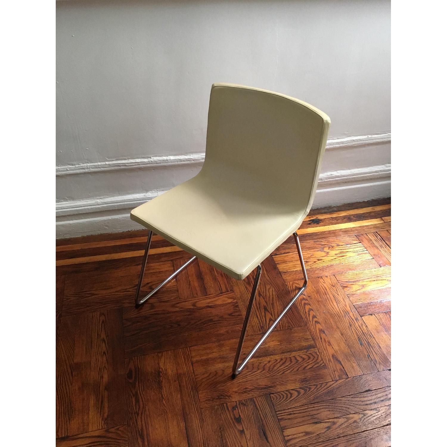 Ikea White Leather Bernhard Chair Aptdeco