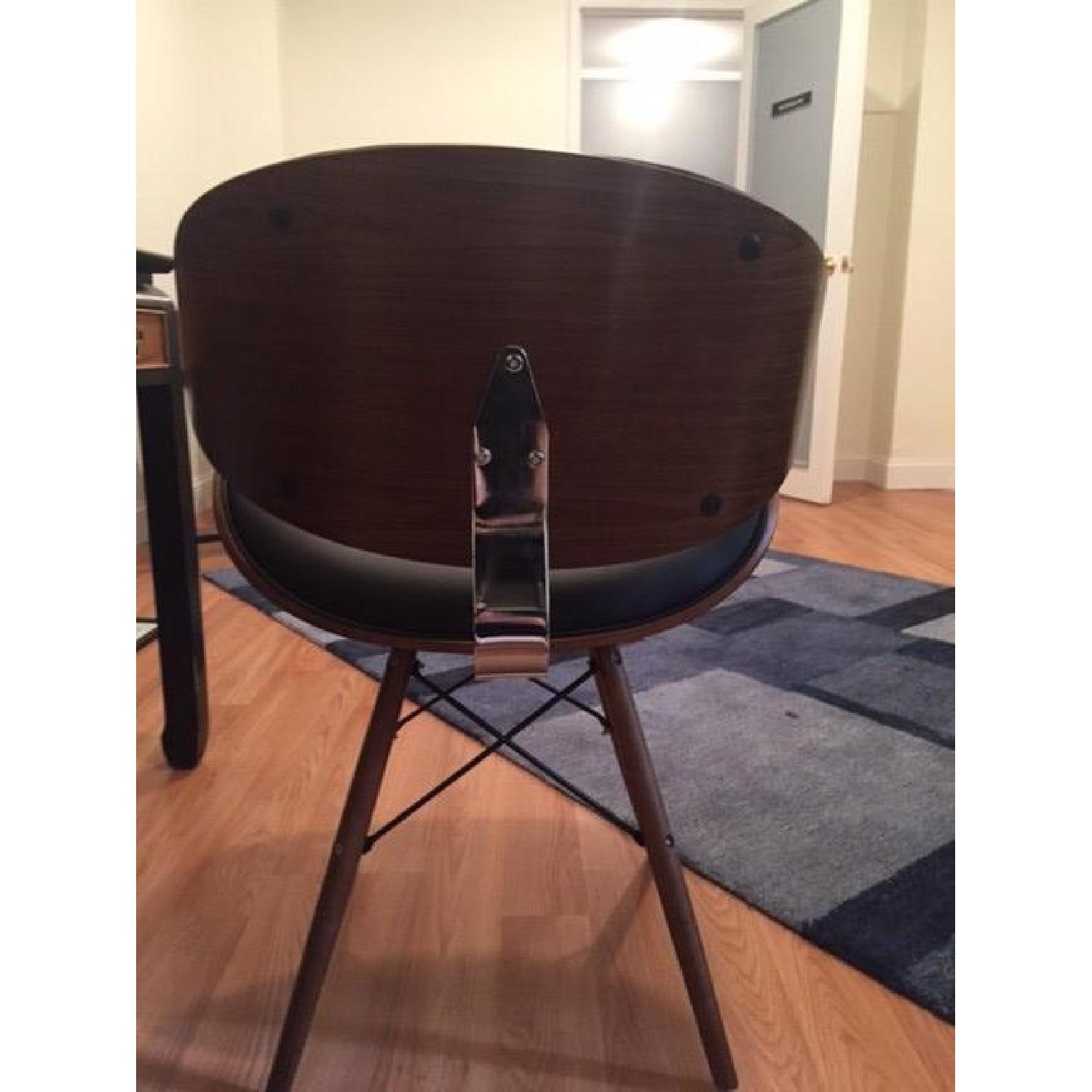 Corvus Madonna Mid-Century Modern Accent Chair in Black Rich Walnut - image-5