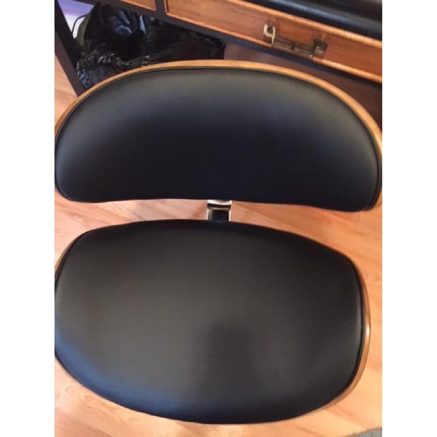 Corvus Madonna Mid-Century Modern Accent Chair in Black Rich Walnut - image-6