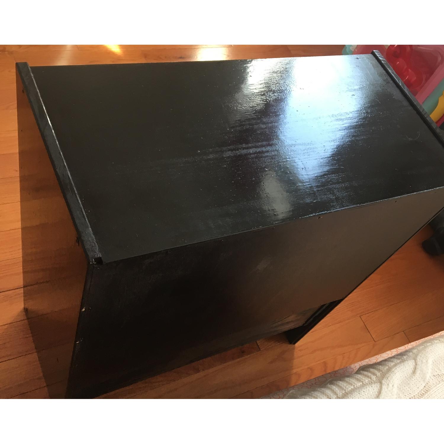 Restoration Hardware Black Lacquer Campaign Dresser - image-4