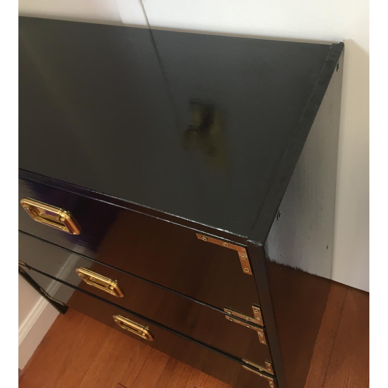 Restoration Hardware Black Lacquer Campaign Dresser - image-6