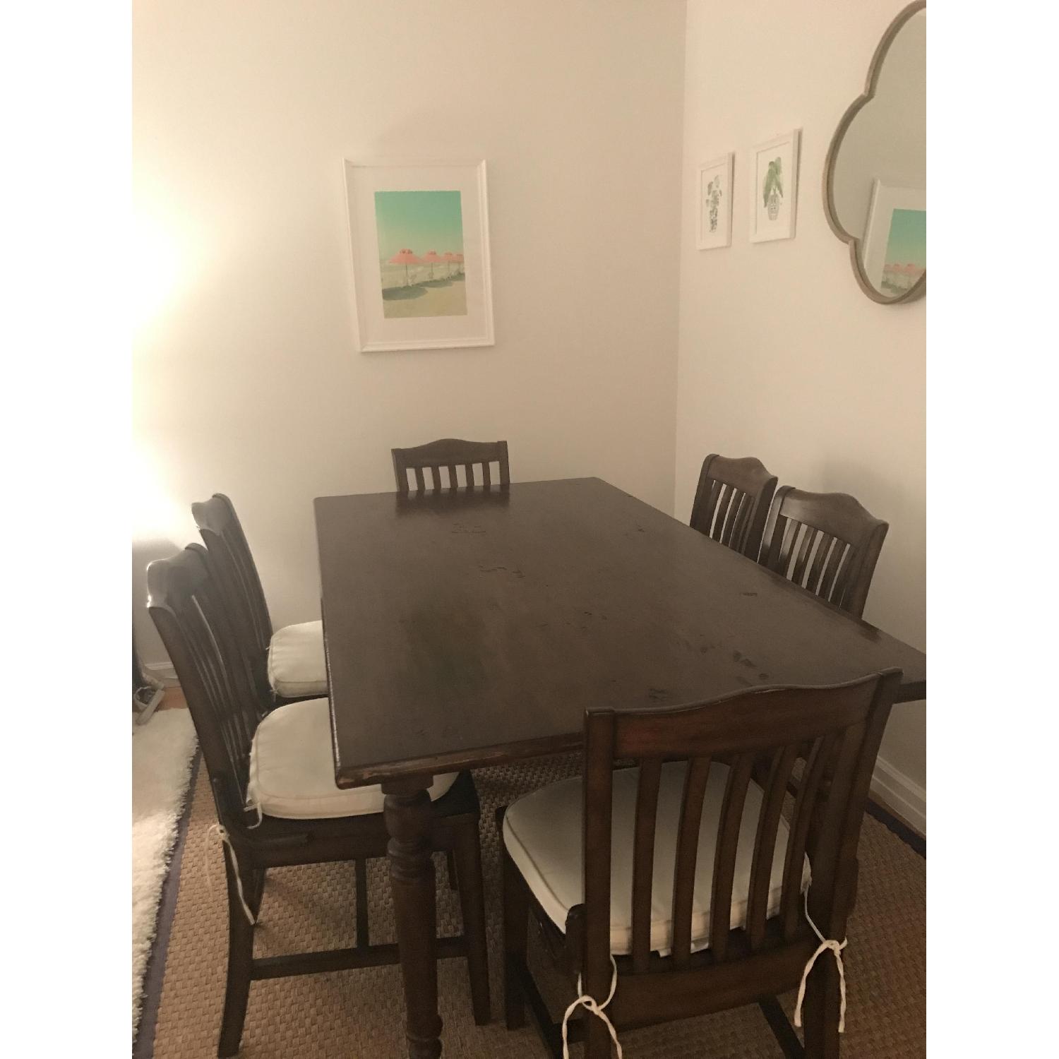 Pottery Barn Sumner Dining Table w/ 6 Chairs - image-2