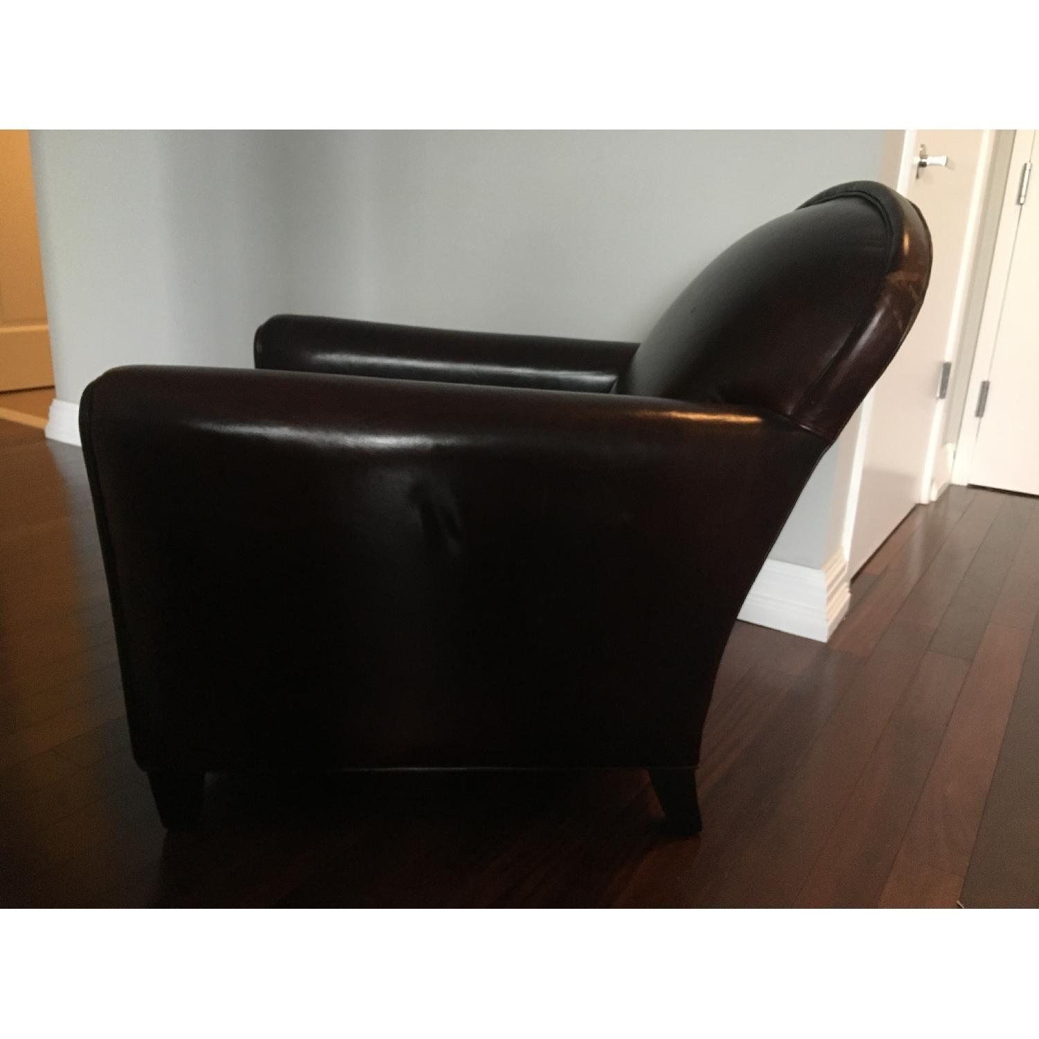 Crate & Barrel Eiffel Leather Armchair - image-1