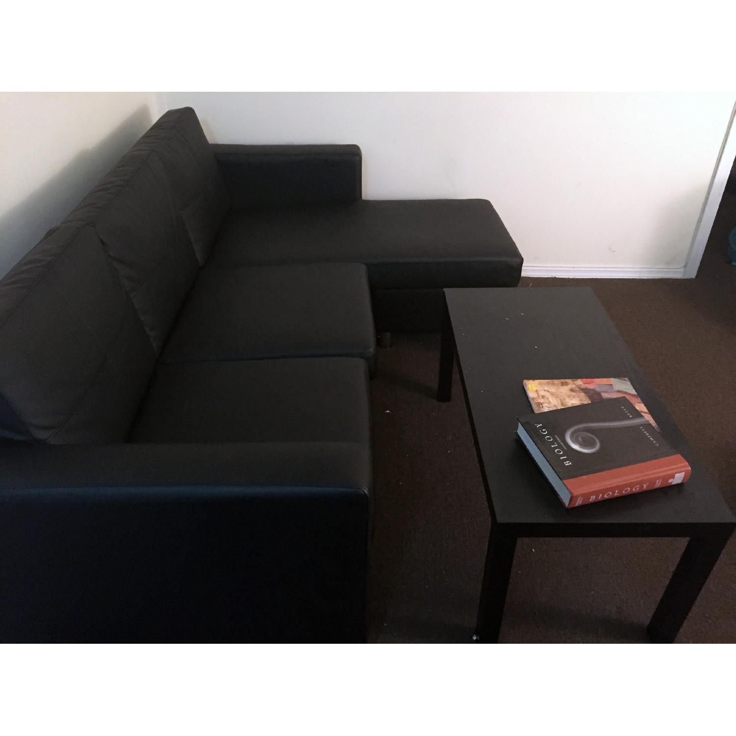 Walmart Black Faux Leather Sectional Aptdeco