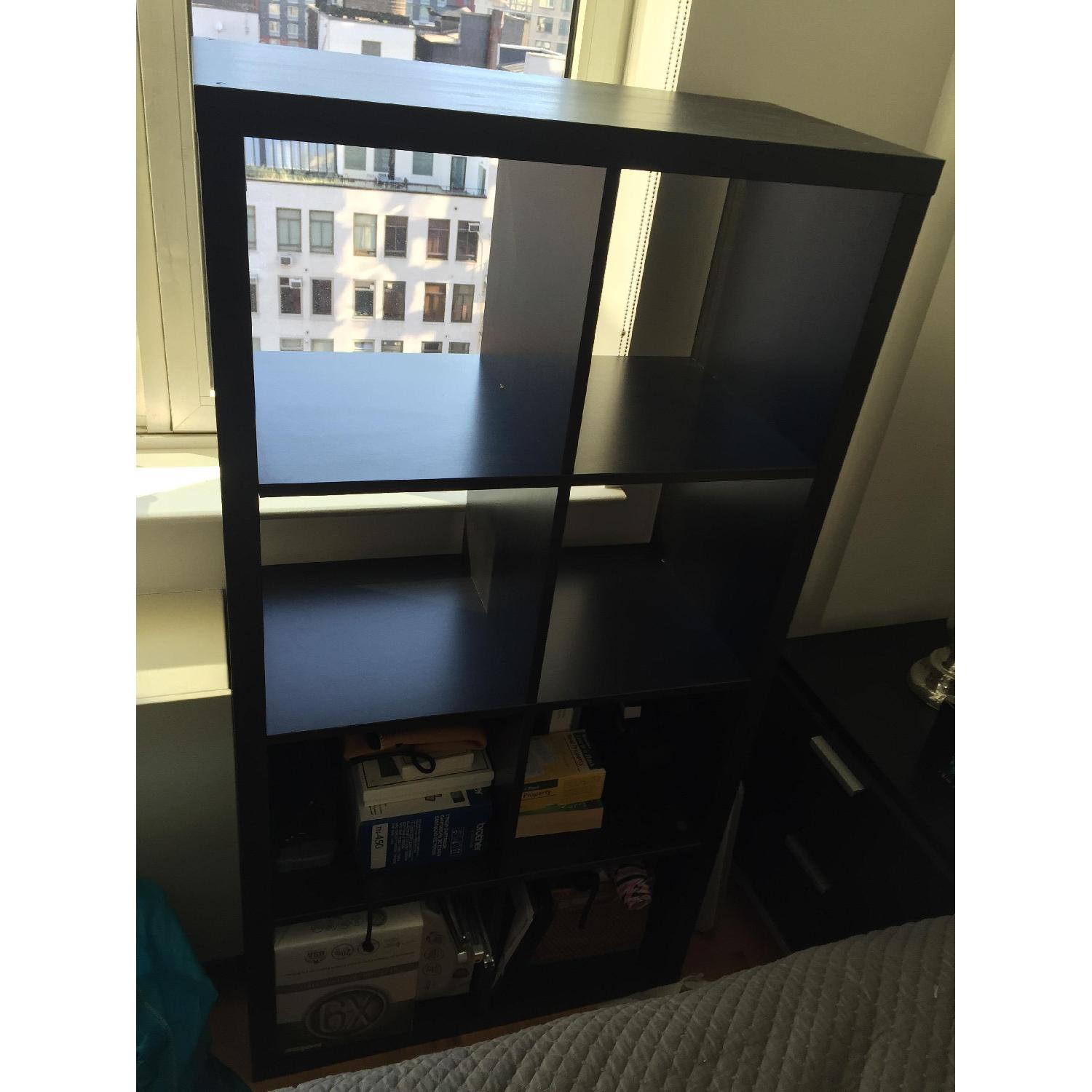 Ikea Black-Brown Bookshelves - Pair - image-3
