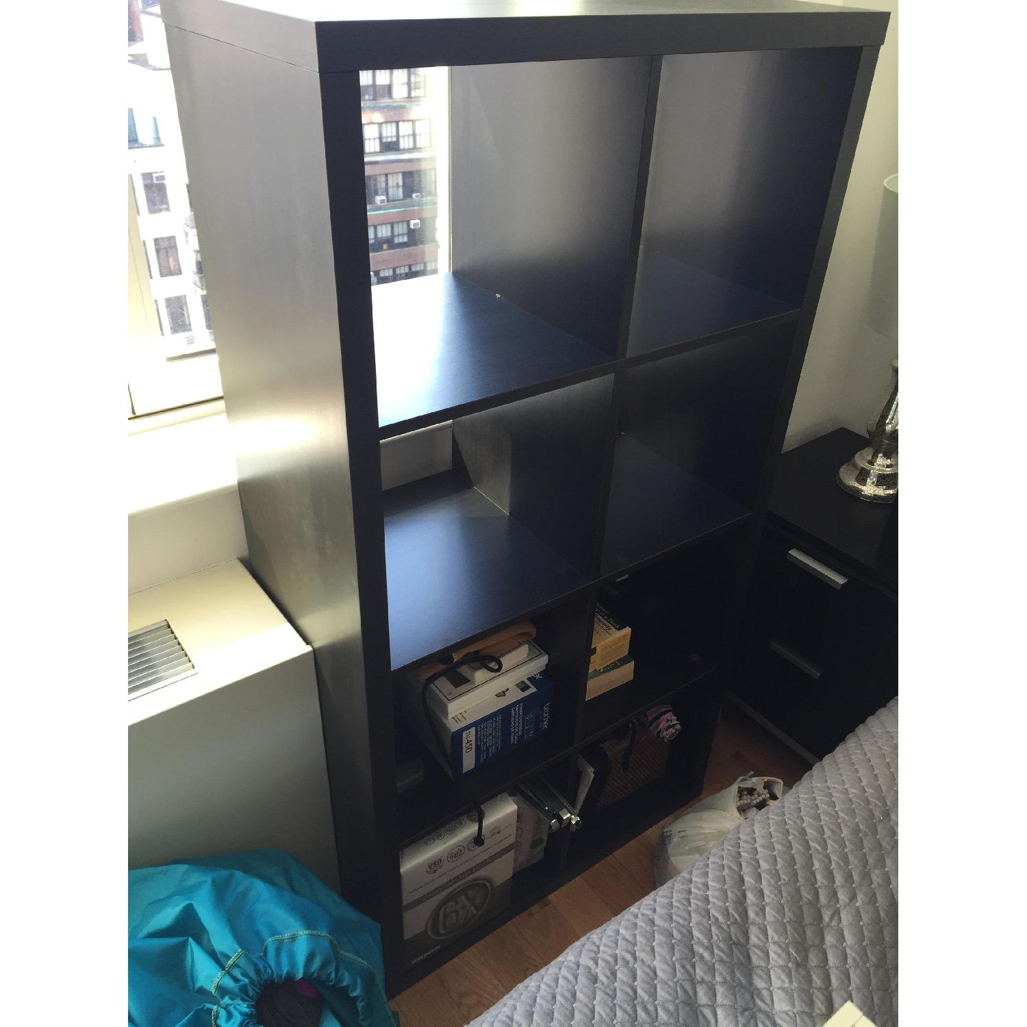 Ikea Black-Brown Bookshelves - Pair - image-4