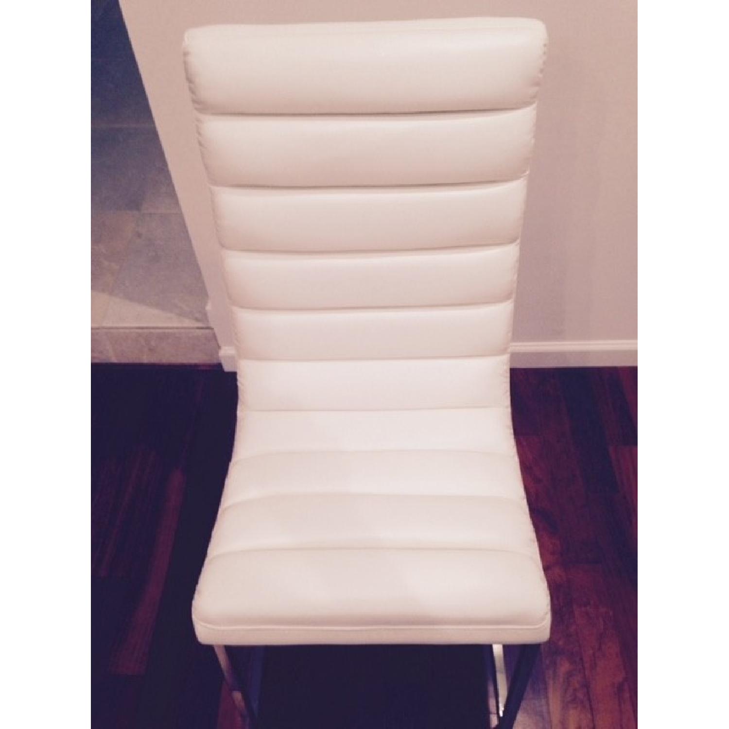 Z Gallerie White Leather Dining/Accent Chairs AptDeco