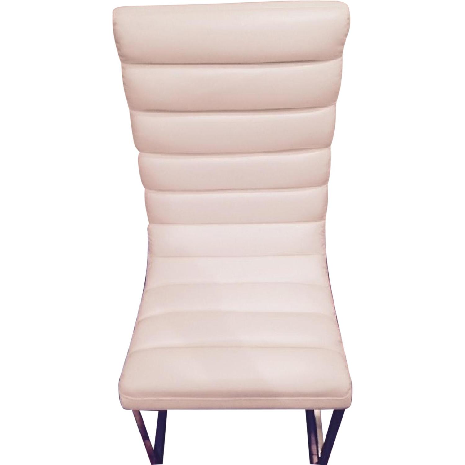 Z Gallerie White Leather Dining/Accent Chairs AptDeco
