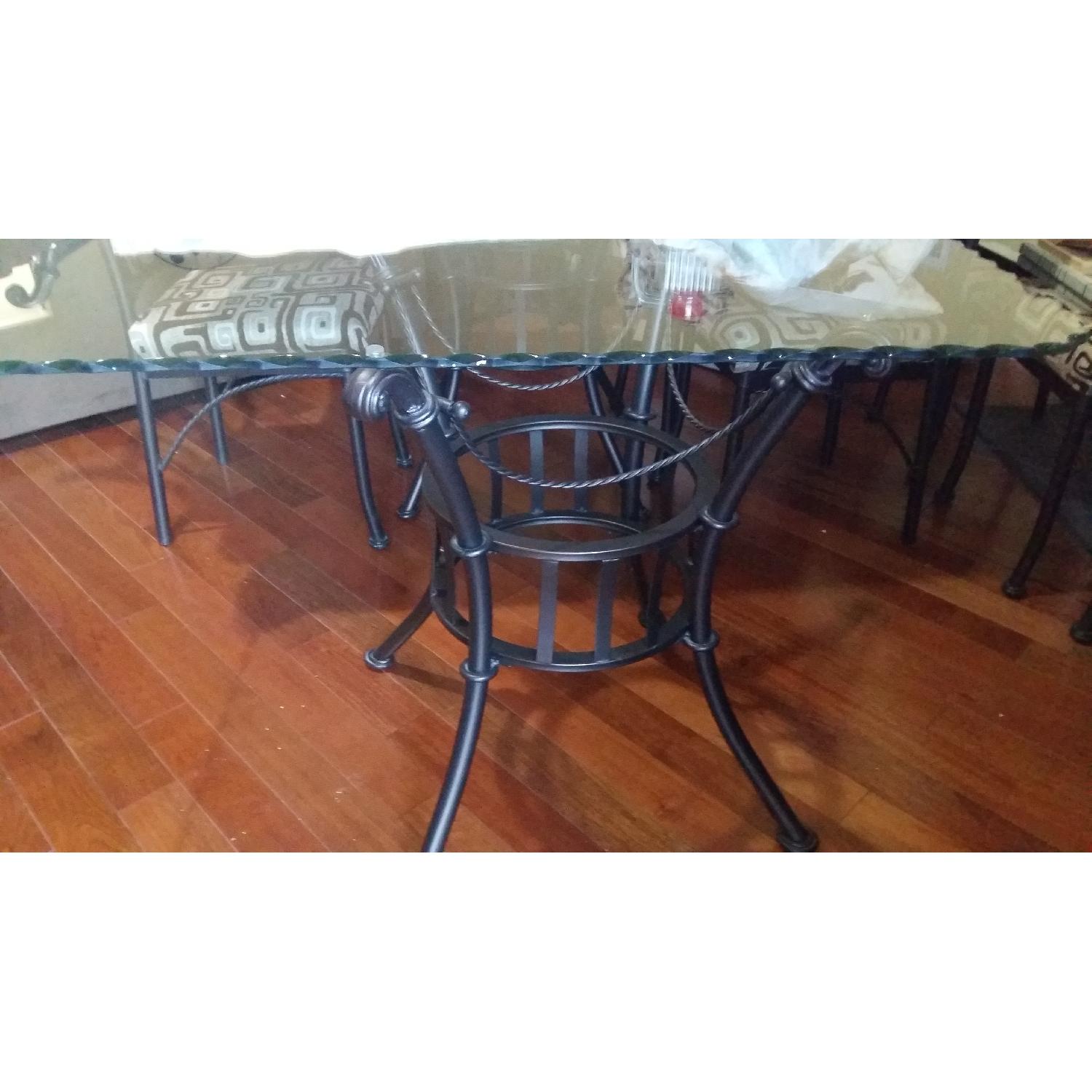 Glass Dining Table w/ 6 Chairs - image-4