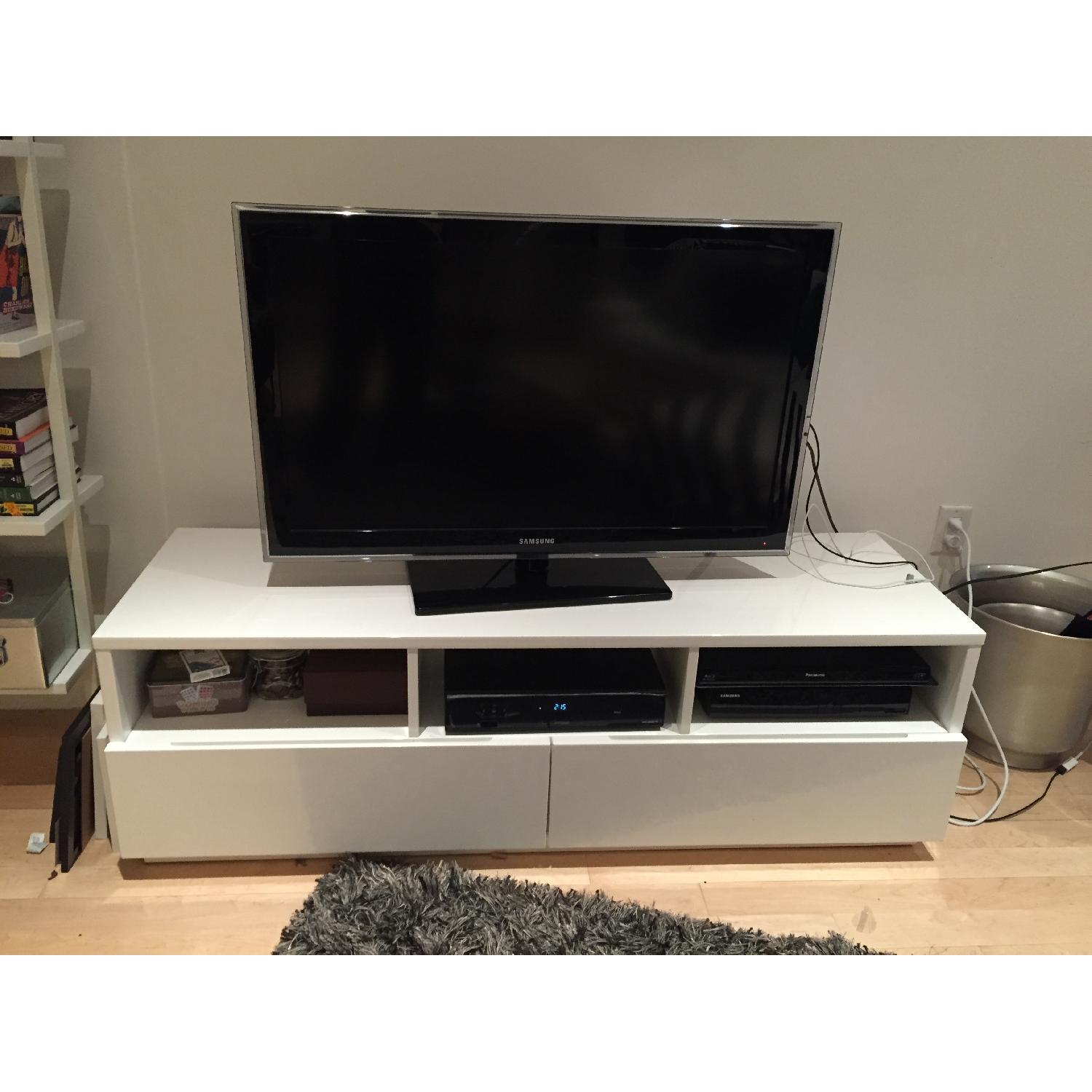 CB2 Eric Pfeiffer White Media Console - image-1