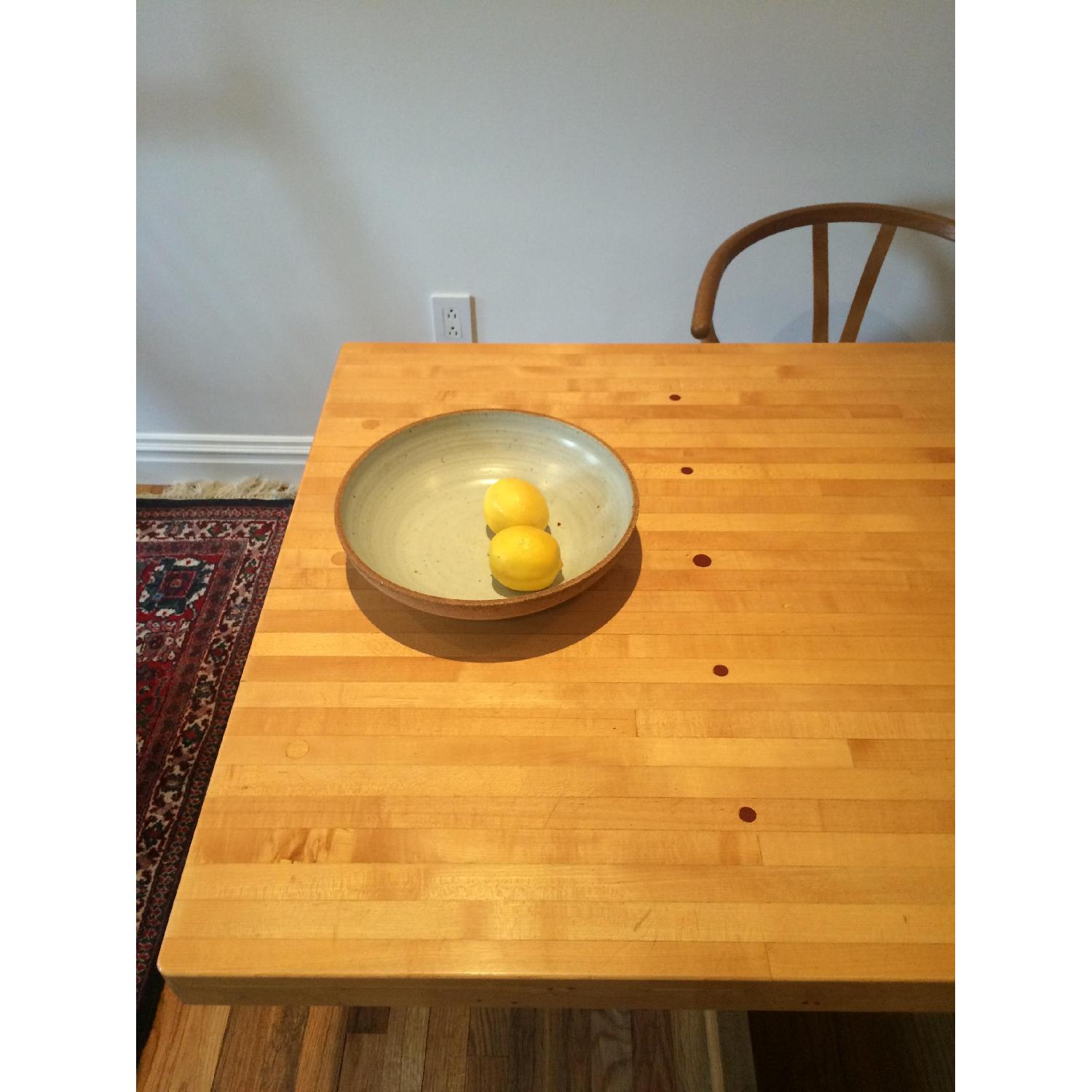 Vintage Maple Bowling Alley Lane Dining Table - image-1