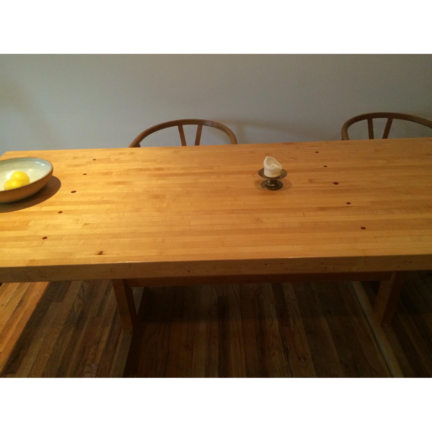 Vintage Maple Bowling Alley Lane Dining Table - image-2