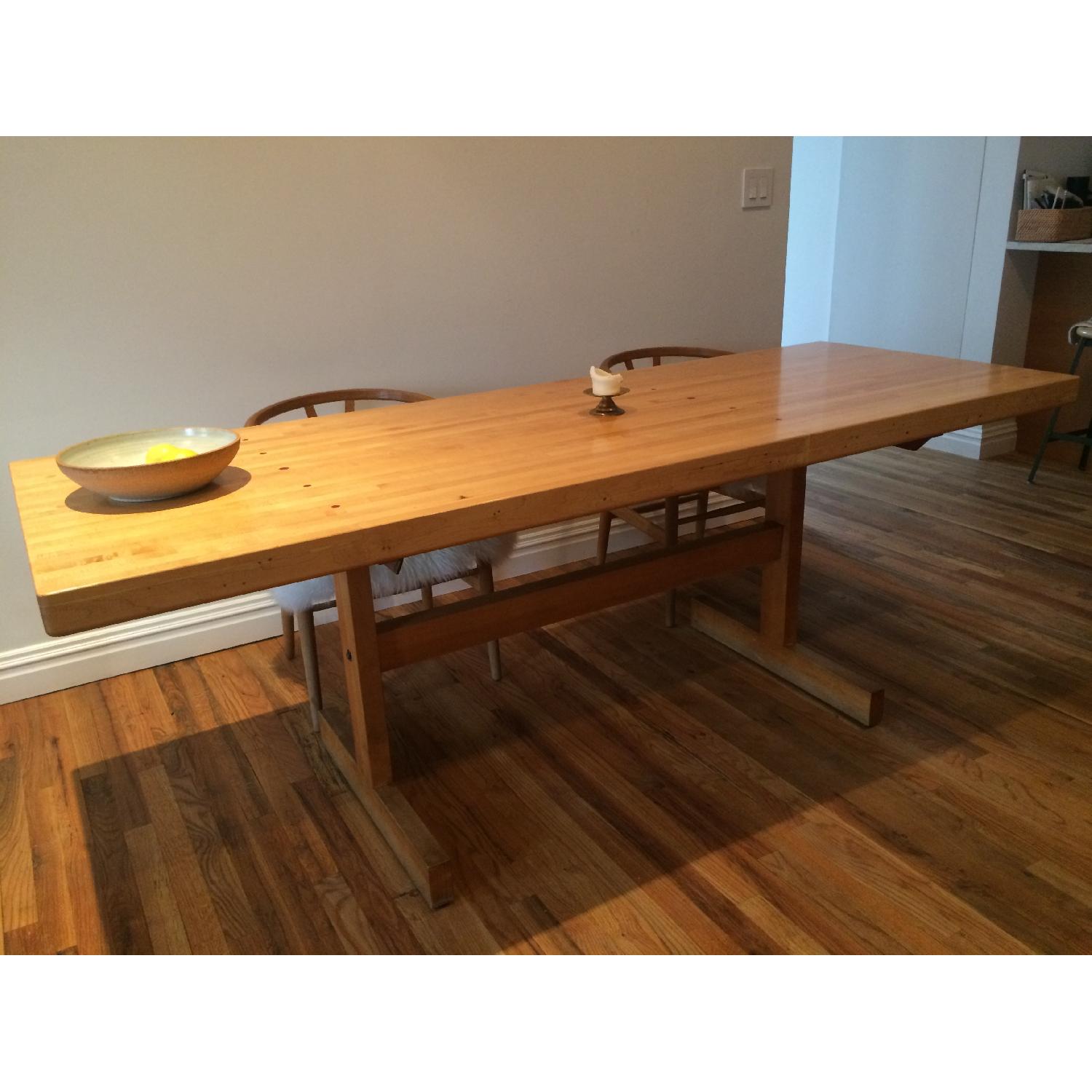 Vintage Maple Bowling Alley Lane Dining Table - image-3