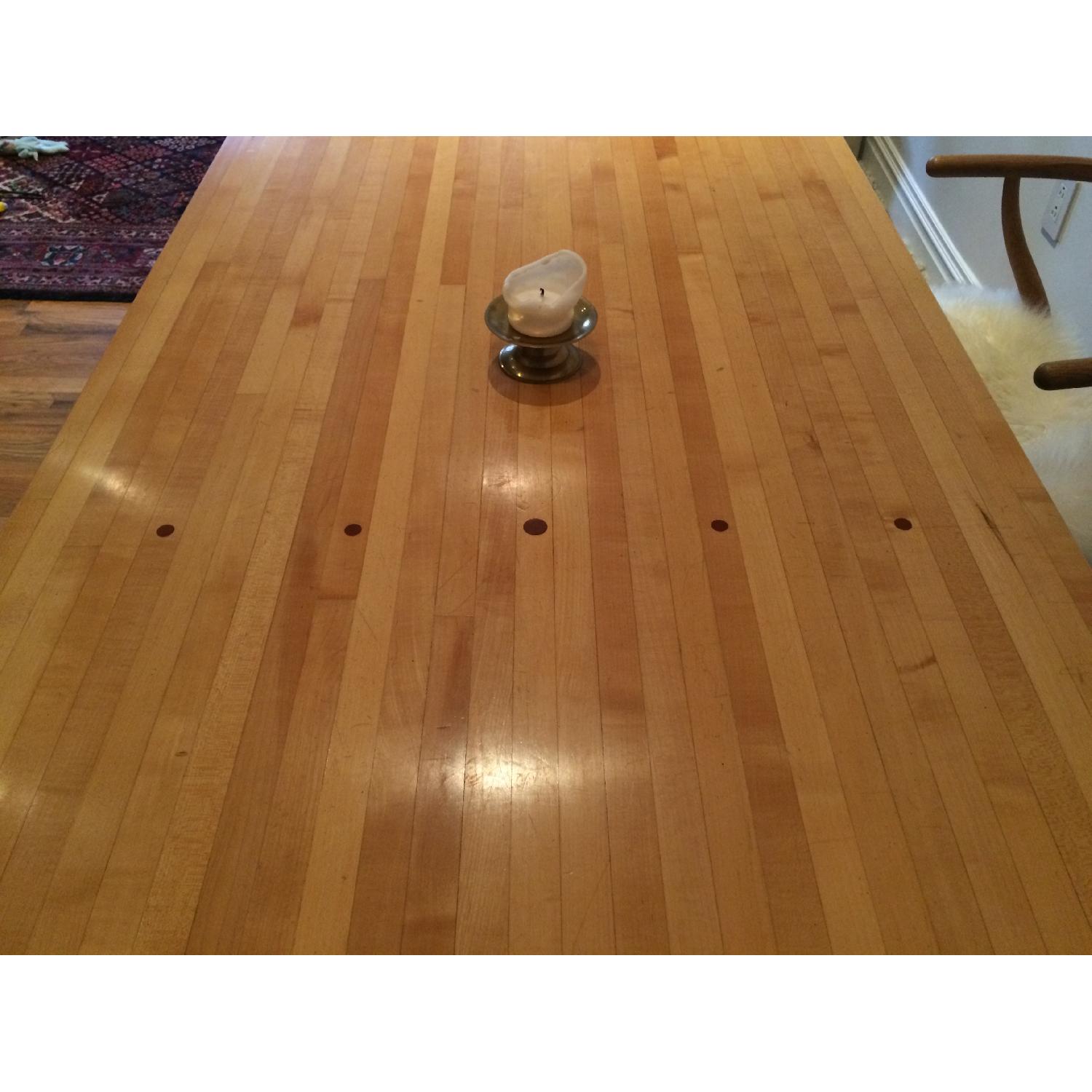 Vintage Maple Bowling Alley Lane Dining Table - image-5