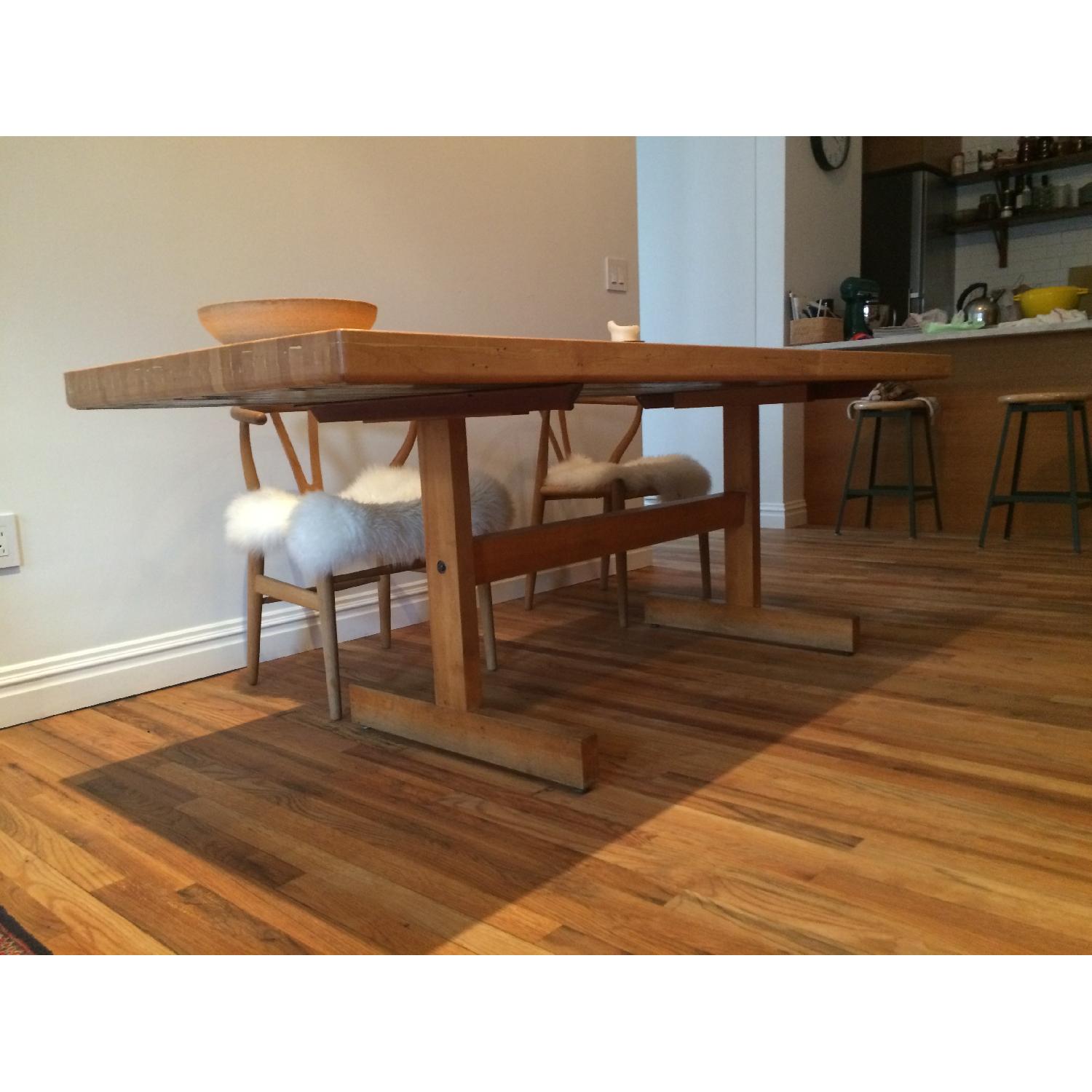 Vintage Maple Bowling Alley Lane Dining Table - image-6
