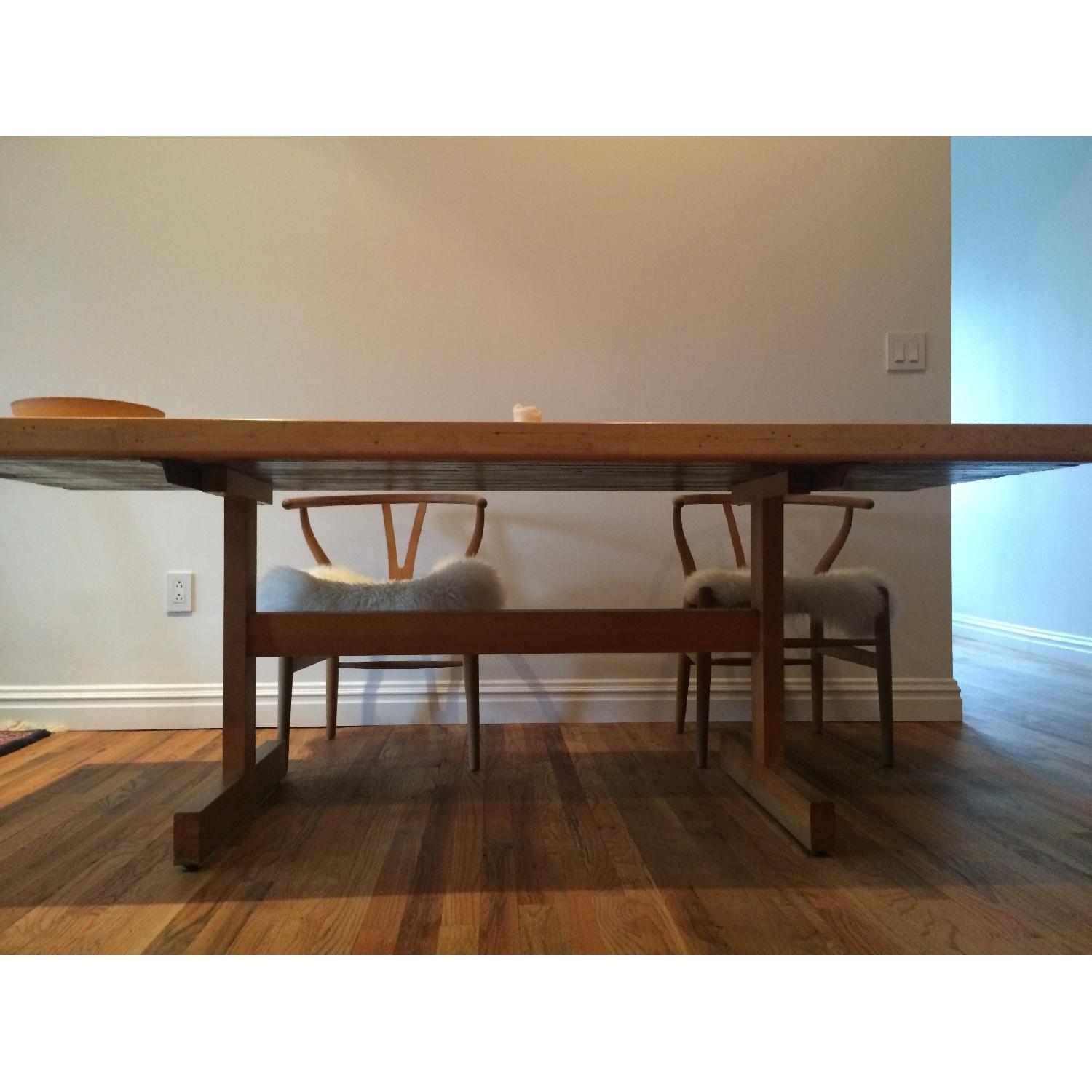 Vintage Maple Bowling Alley Lane Dining Table - image-7