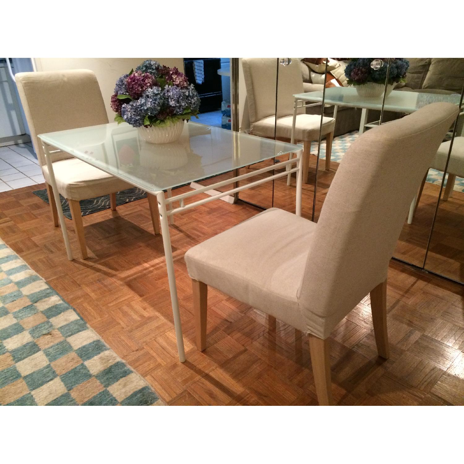 Ikea Plexiglass Dining Room Table w/ 2 Chairs - image-1