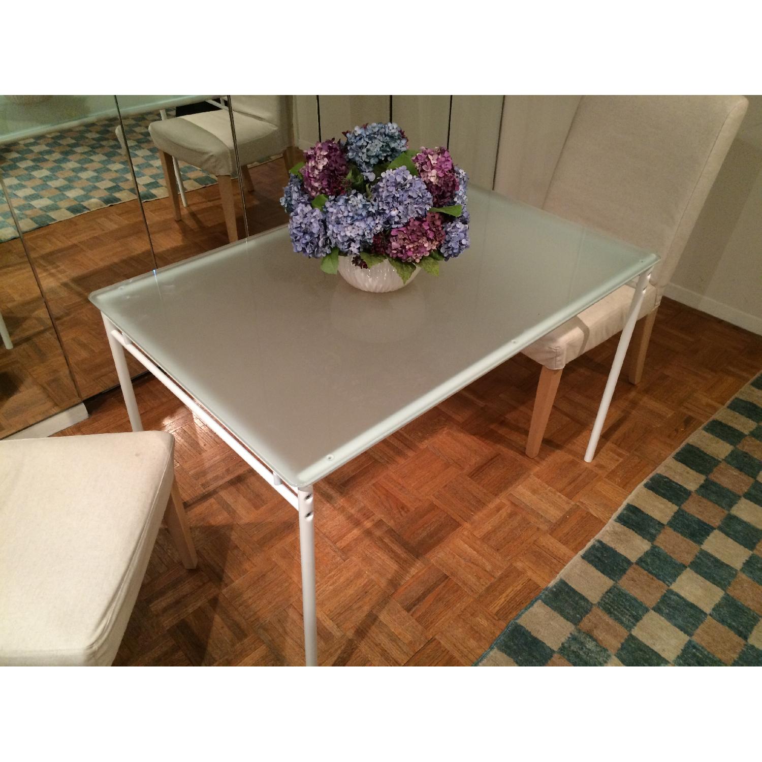 Ikea Plexiglass Dining Room Table w/ 2 Chairs - image-3