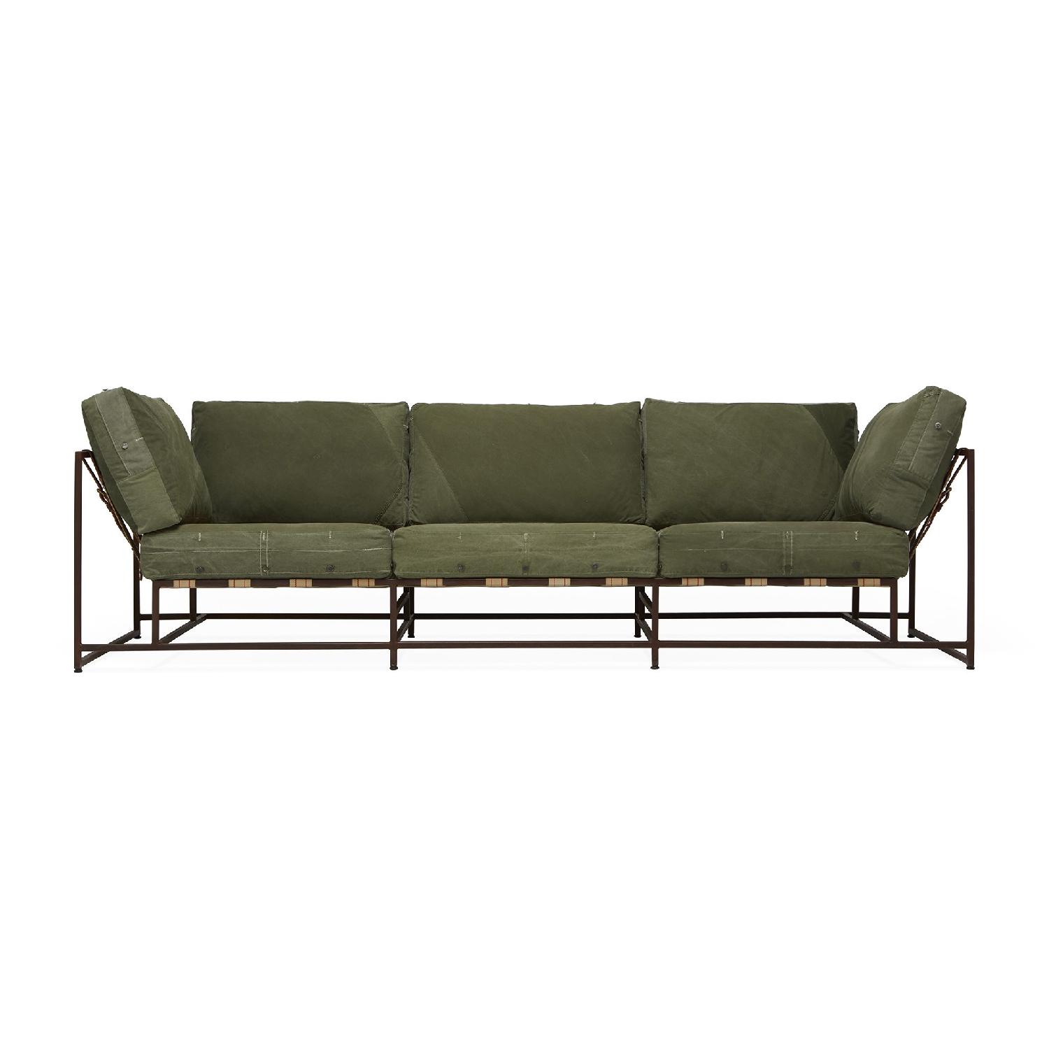 Stephen Kenn Military Canvas Sofa - image-0