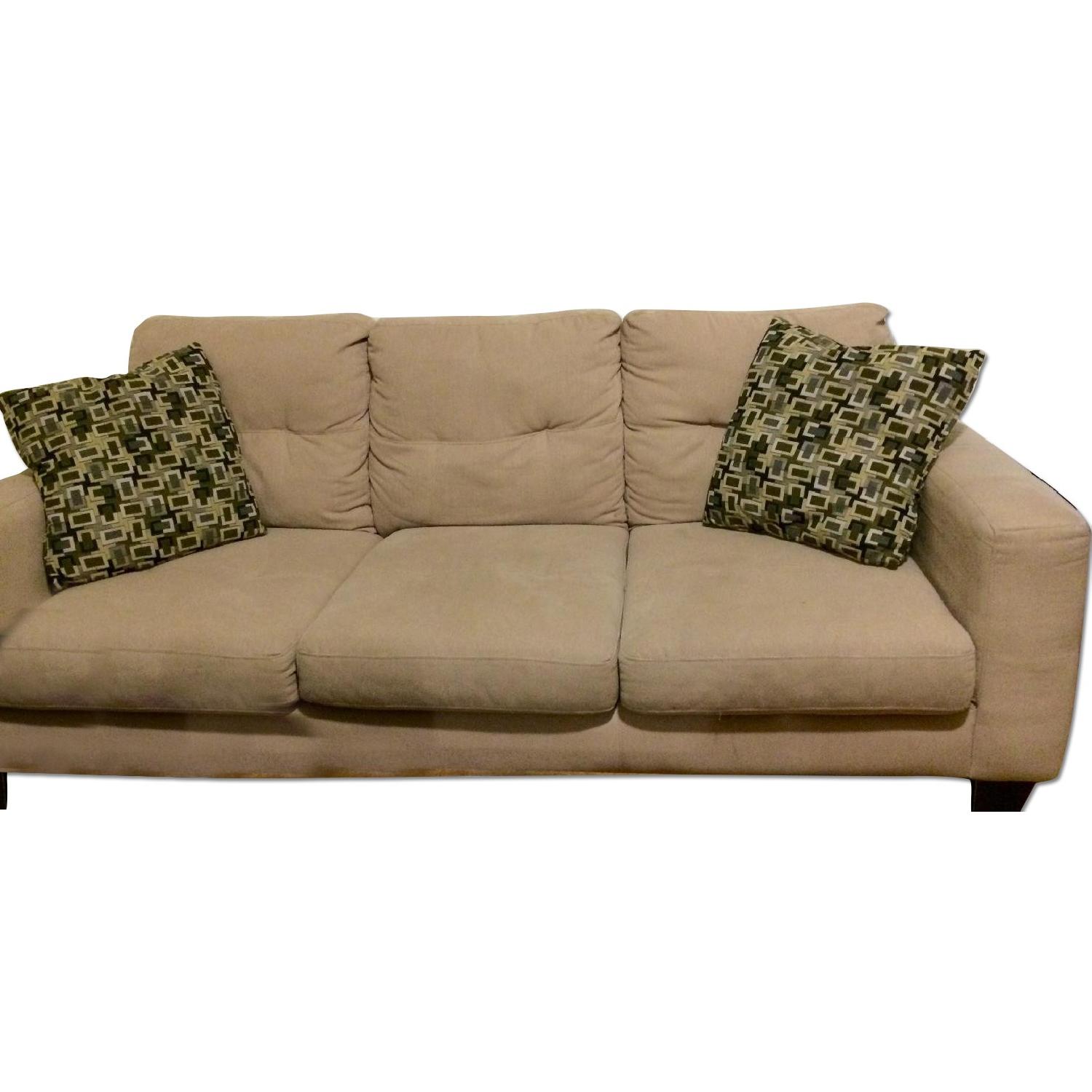 Jennifer Convertibles Natural Sofa AptDeco
