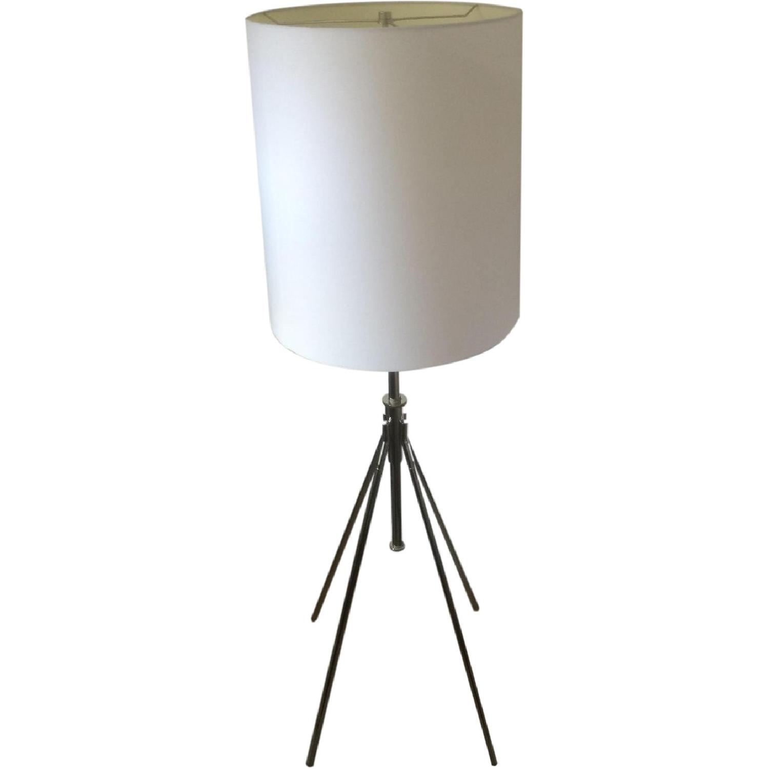 West Elm Adjustable Polished Nickel Metal Floor Lamp - image-0