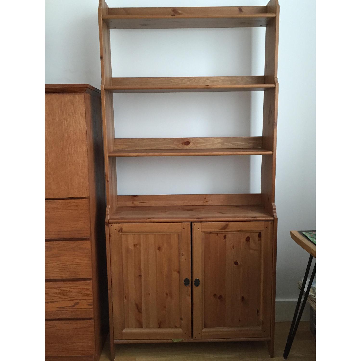 Ikea Pine 6 Shelf Bookcase/Cabinet - image-1