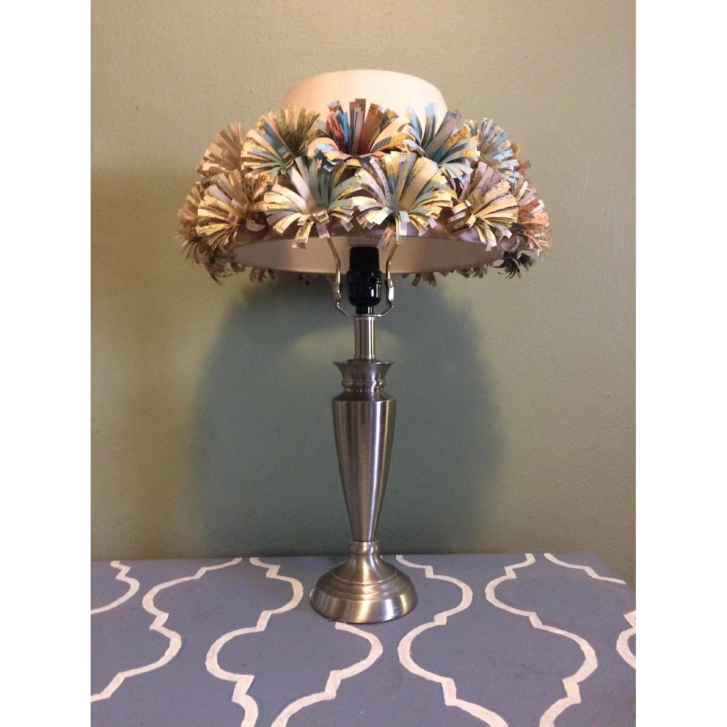 Vintage Map Rosette Lamp - image-2
