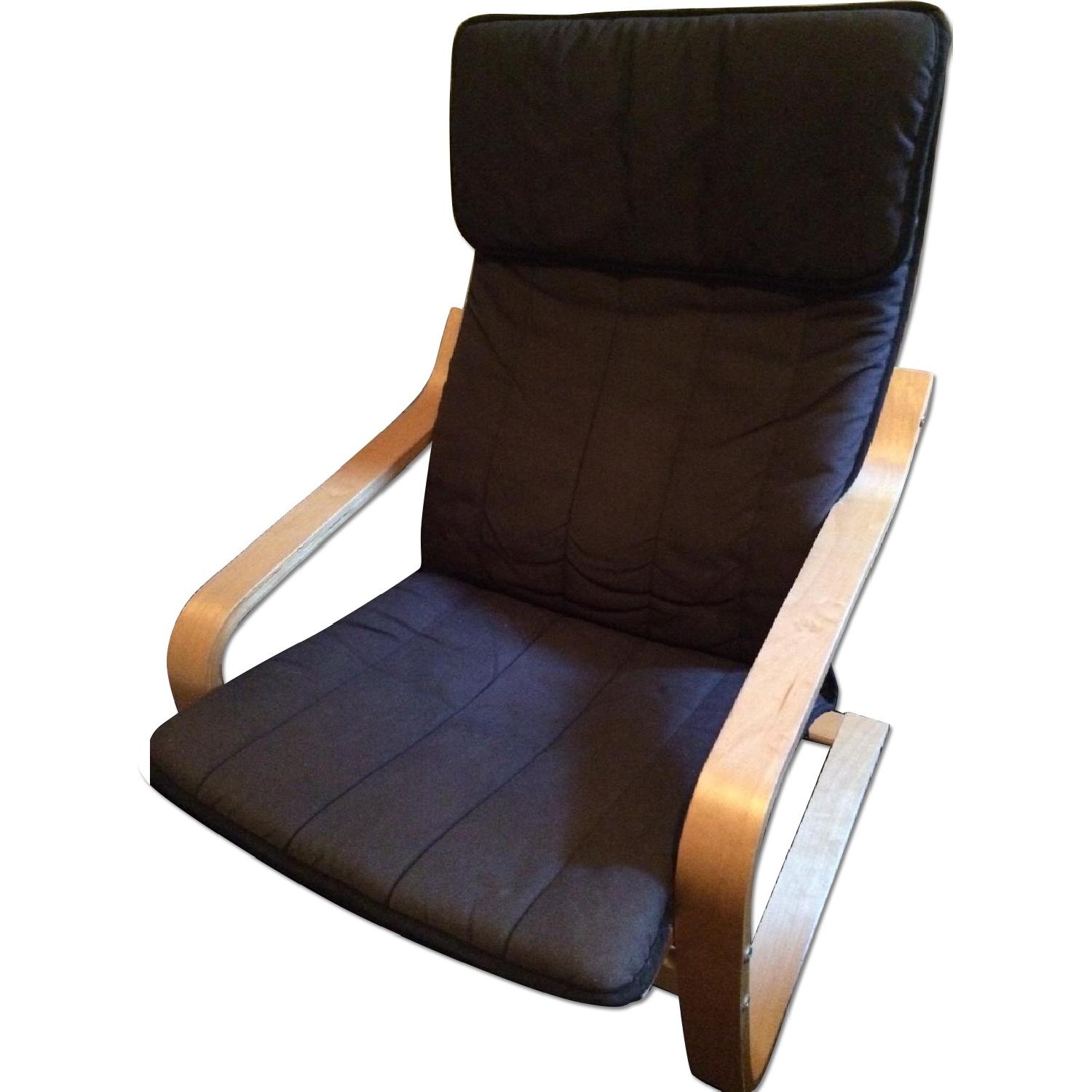 Ikea Black Wooden Chair - image-0