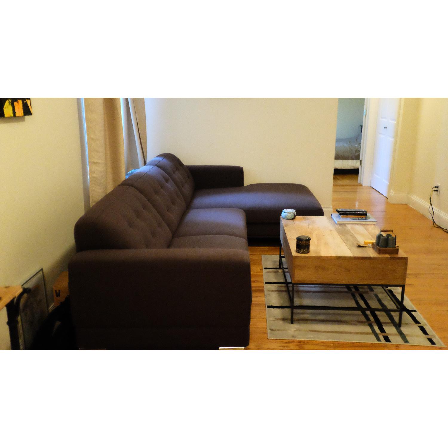 West Elm Industrial Storage Coffee Table - Raw Mango - image-2