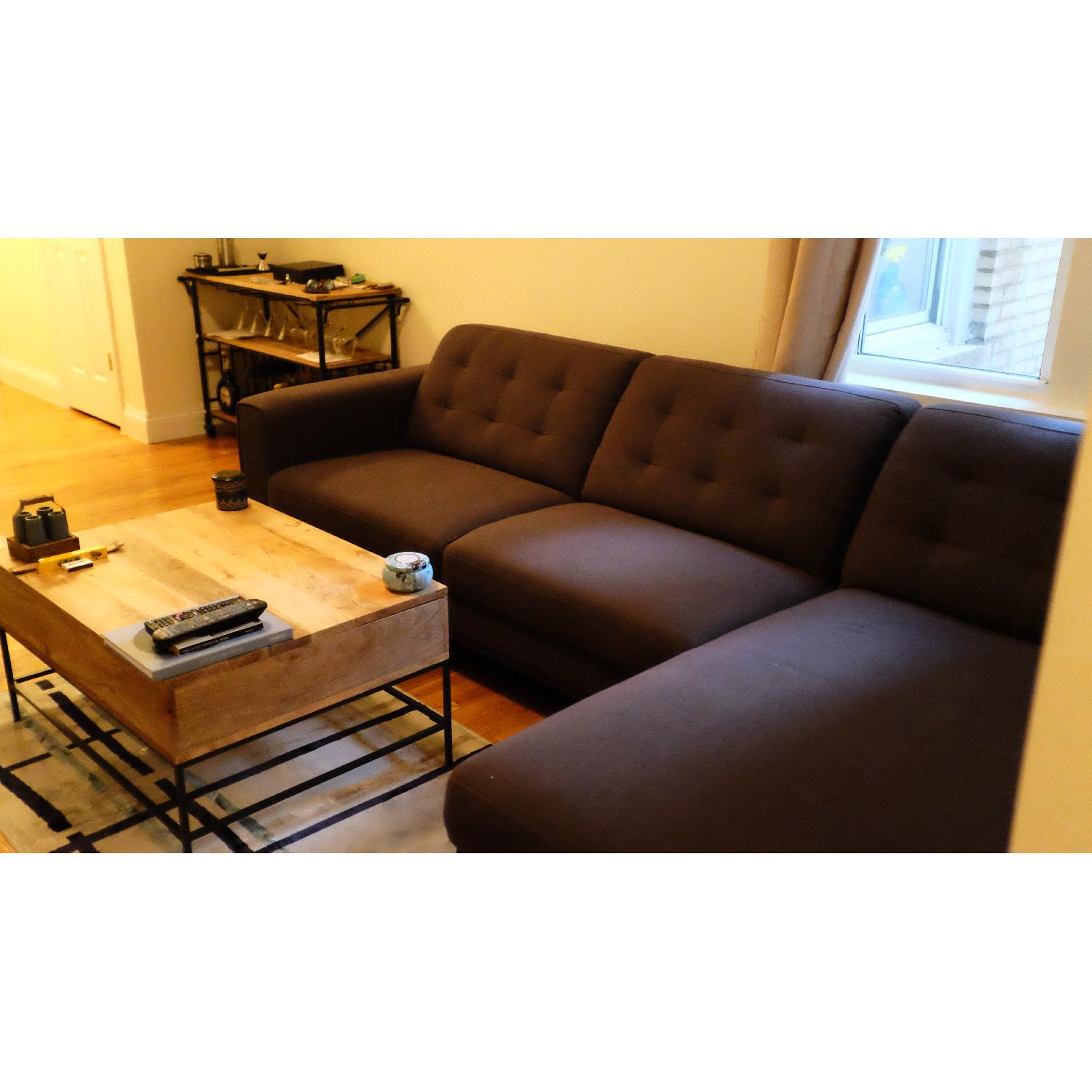West Elm Industrial Storage Coffee Table - Raw Mango - image-3
