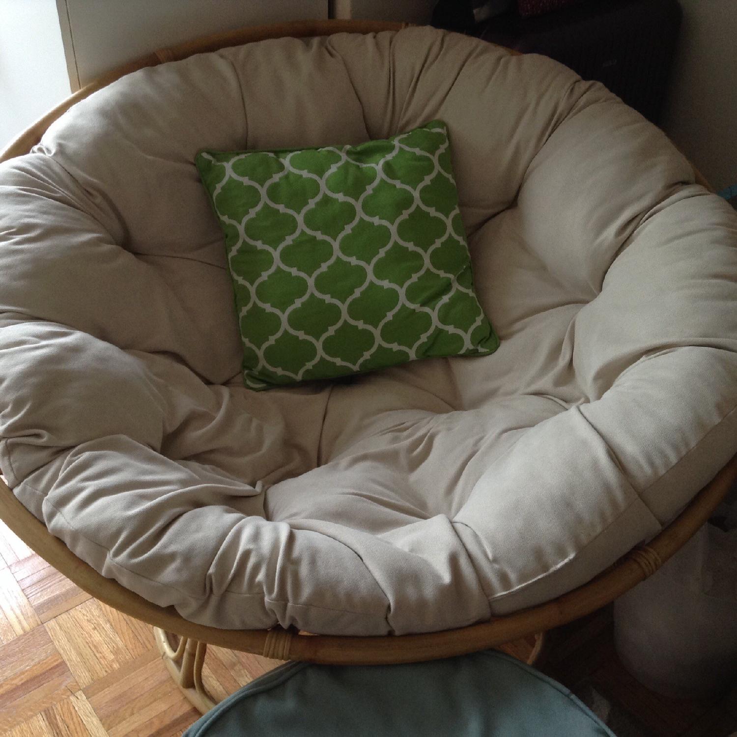 Pier 1 Papasan Chair w/ Footstool - image-3