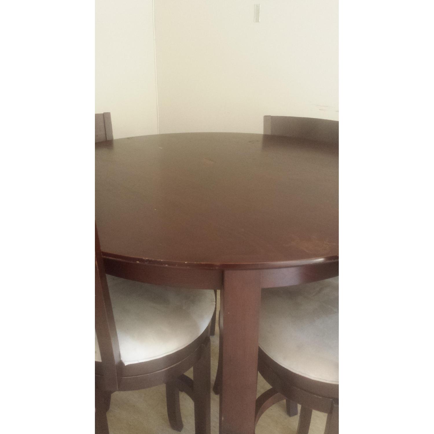 Cherry Wood Pub Table w/ 4 Chairs - image-2