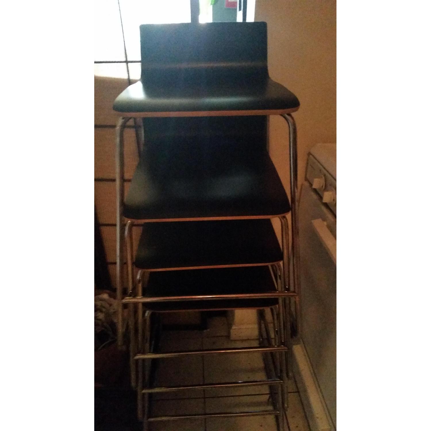 Ikea Black Bar Stools - Set of 4 - image-1