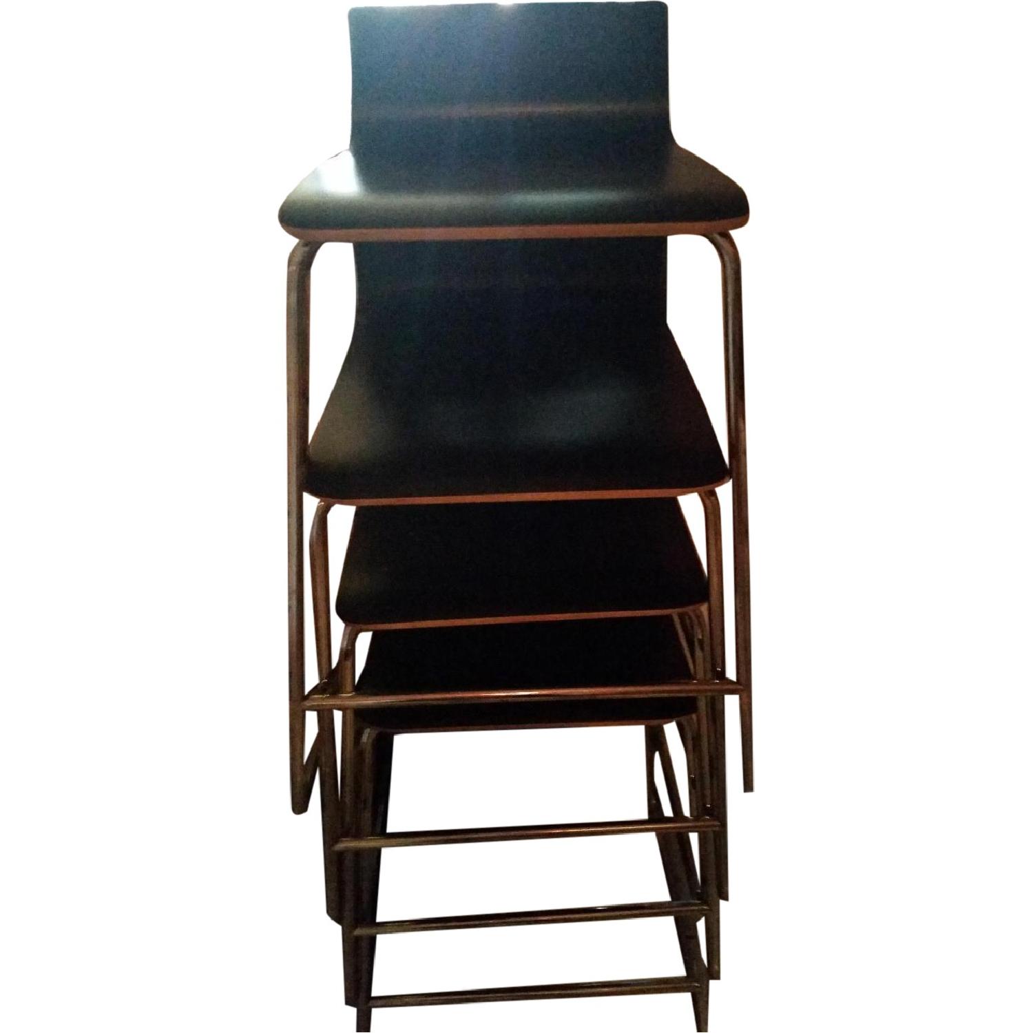 Ikea Black Bar Stools - Set of 4 - image-0