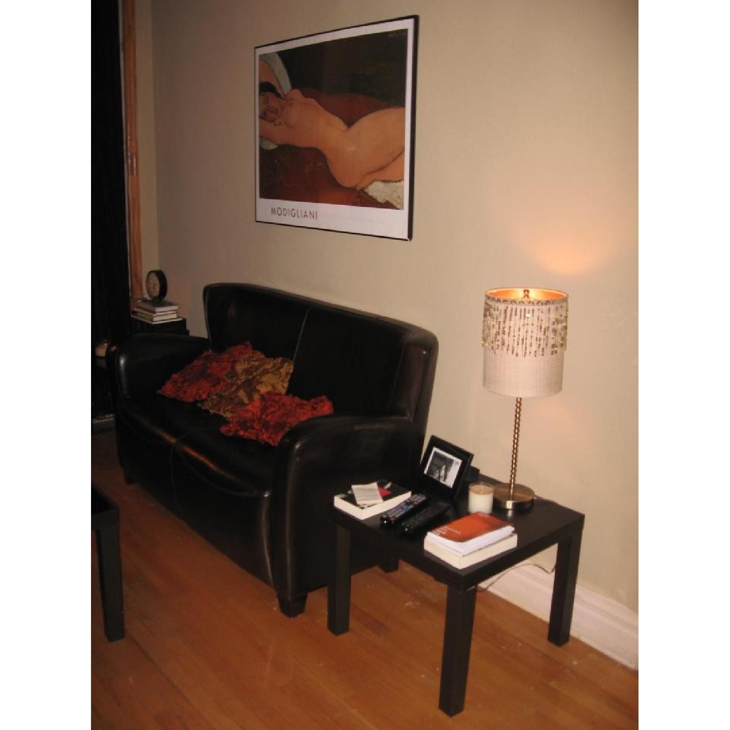 Pier 1 Leather LoveSeat - image-1