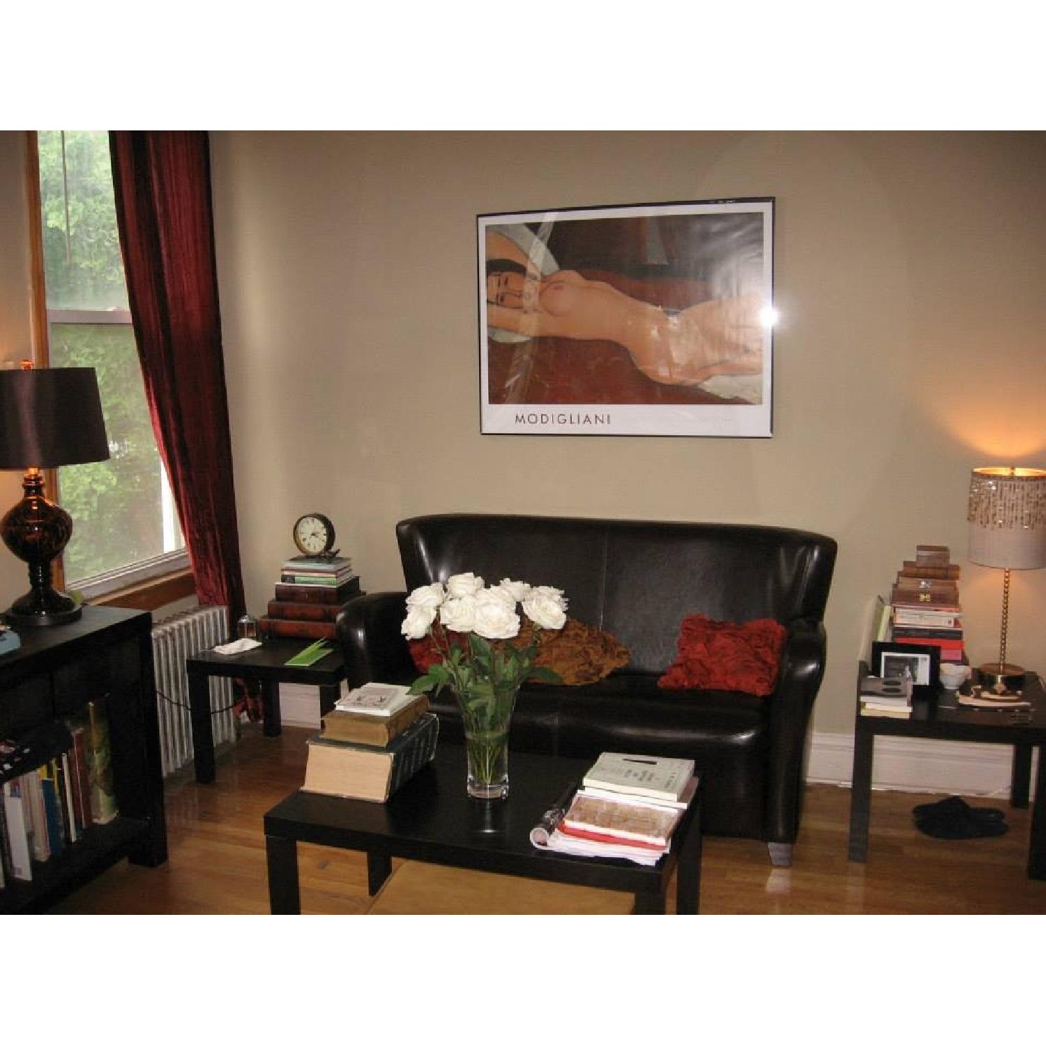 Pier 1 Leather LoveSeat - image-3