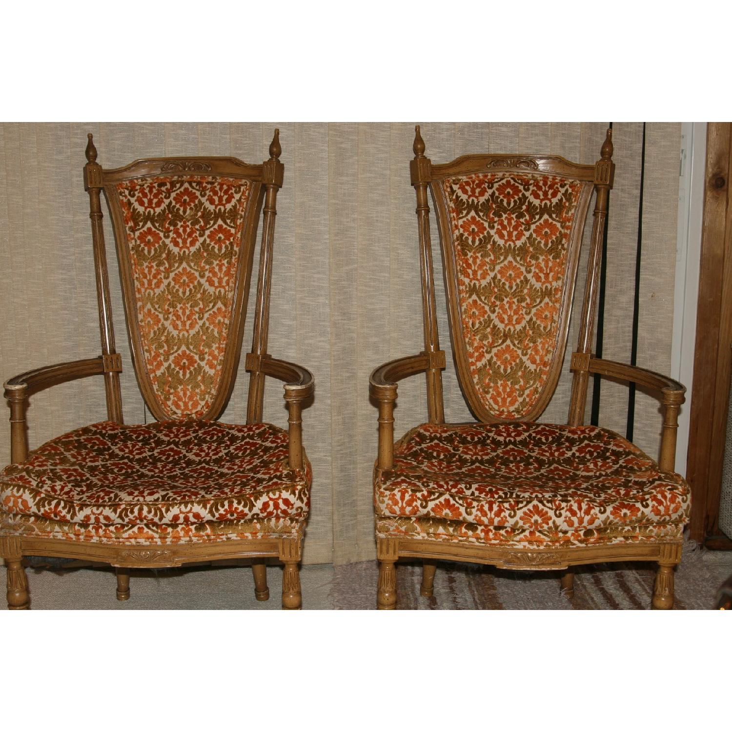 Traditional Ladies Arm Chairs - Pair - image-1