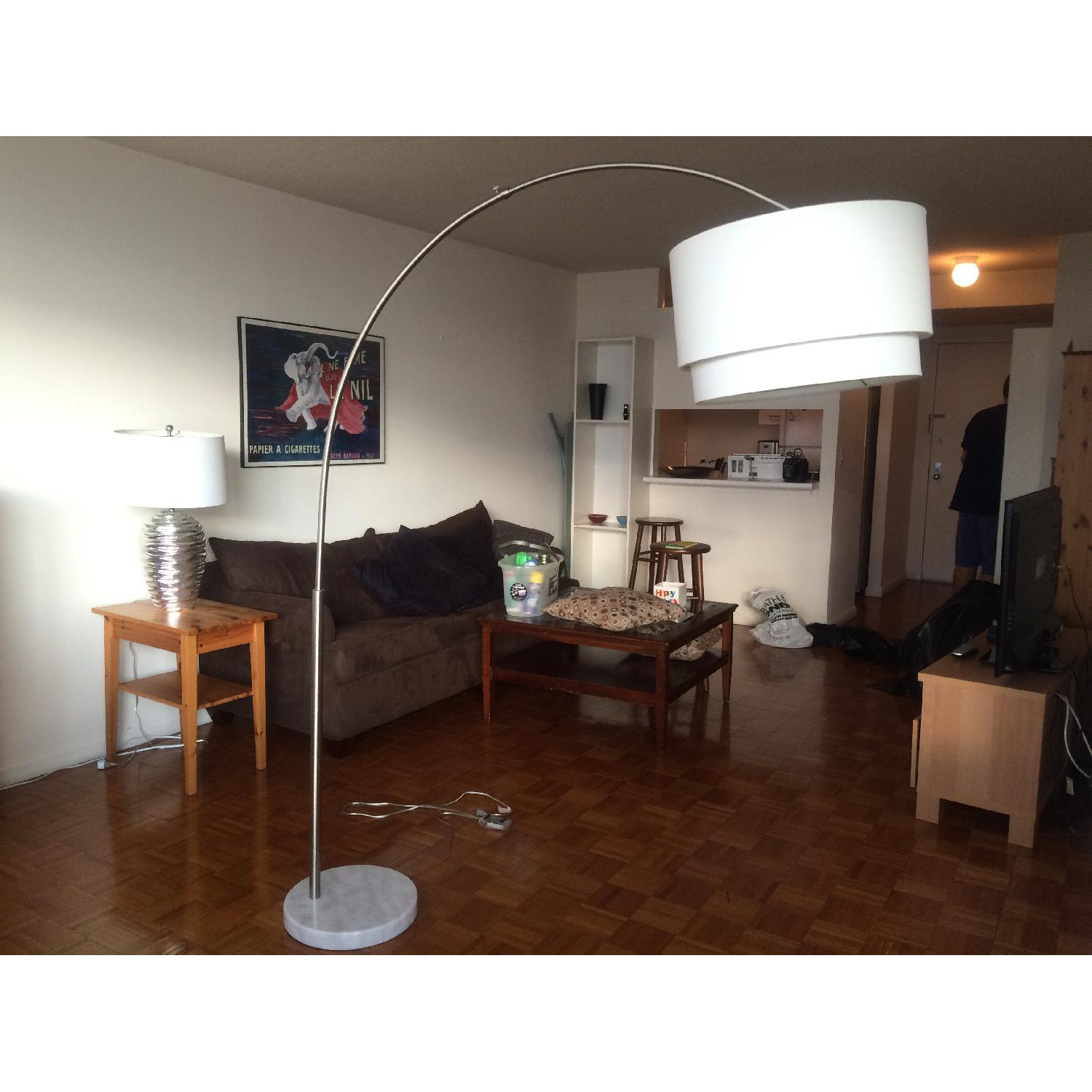 Crate & Barrel Meryl Arc Floor Lamp - image-2