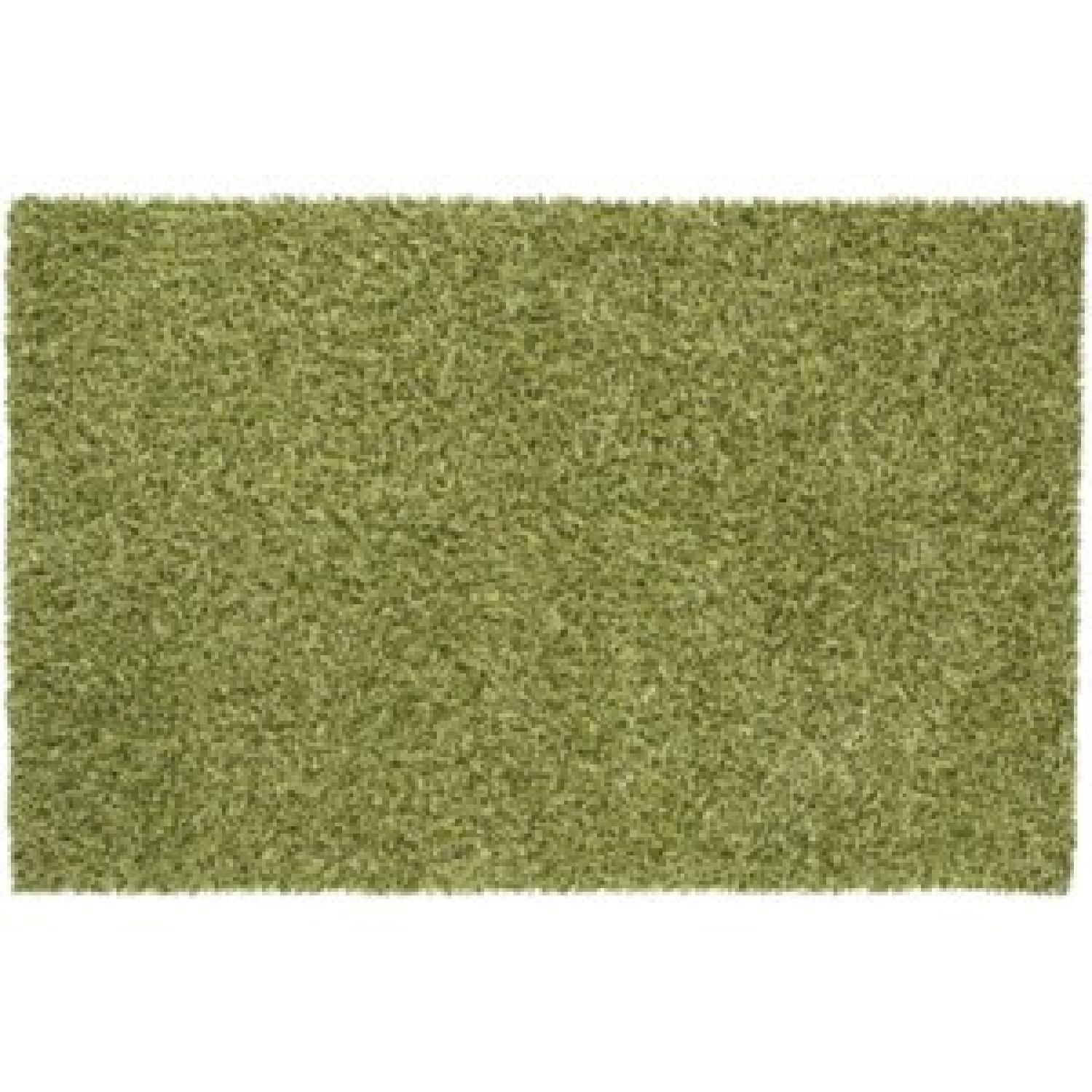 CB2 Green Par Shag Rug - image-1