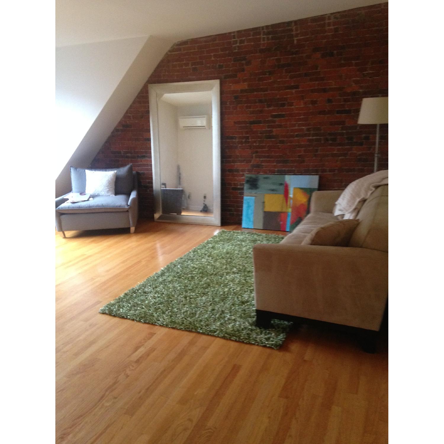 CB2 Green Par Shag Rug - image-3