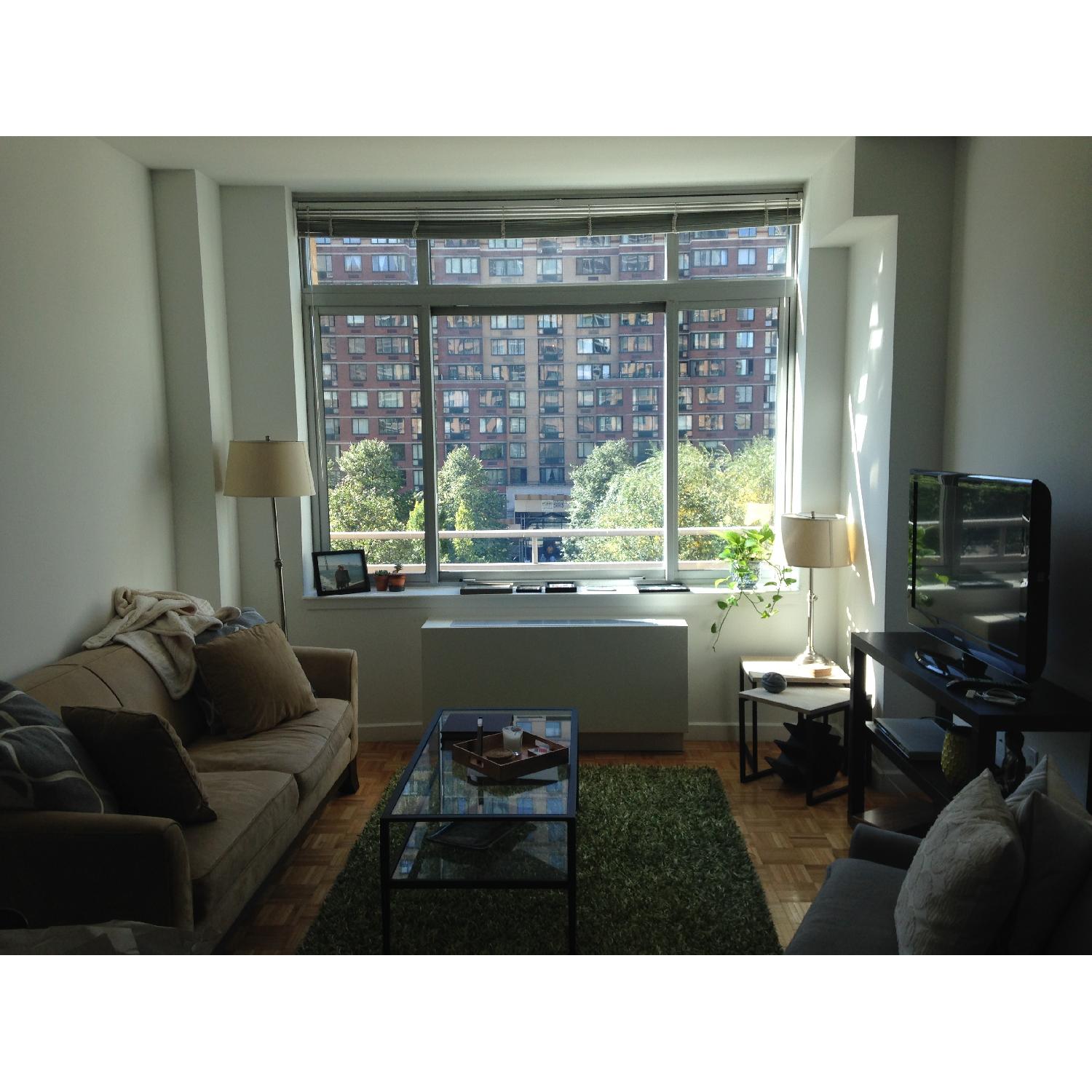 CB2 Green Par Shag Rug - image-4