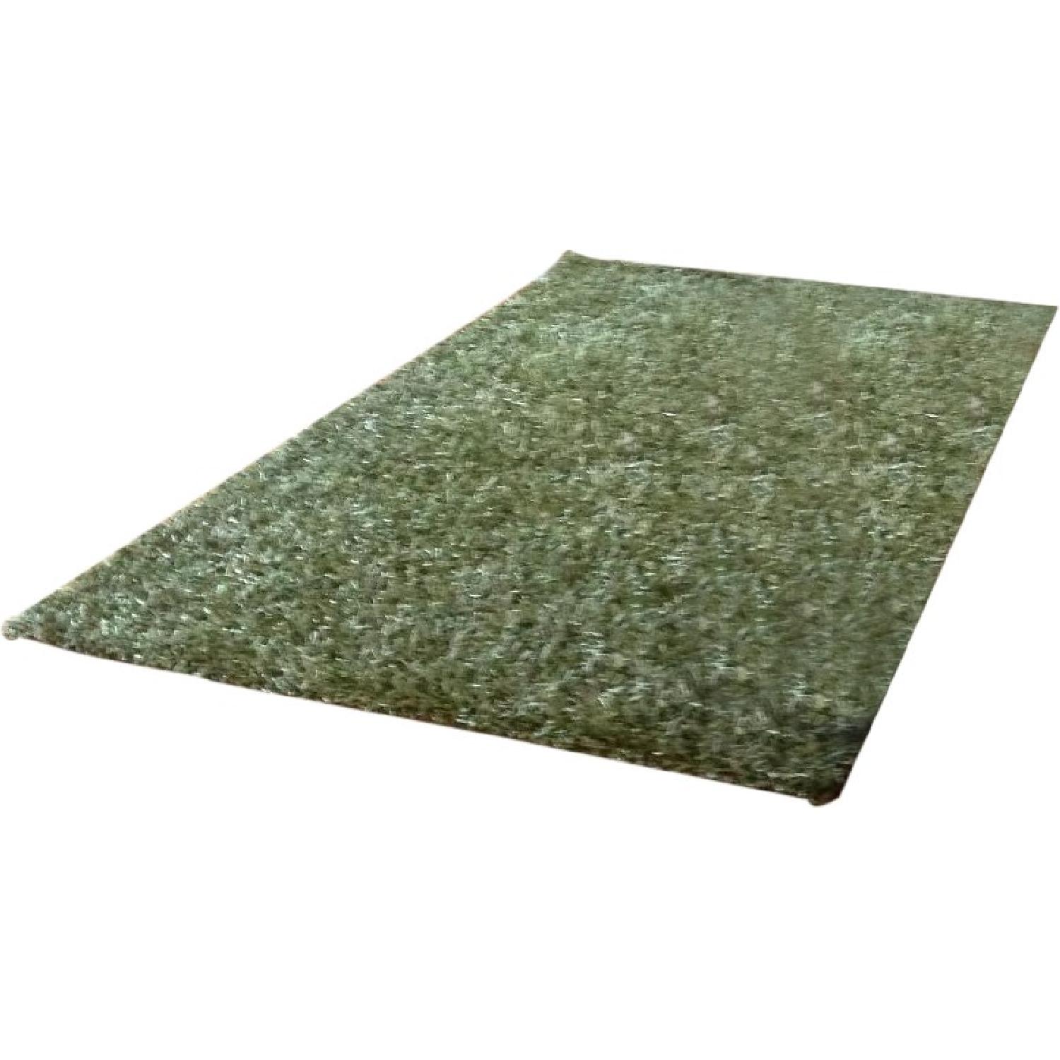 CB2 Green Par Shag Rug - image-0