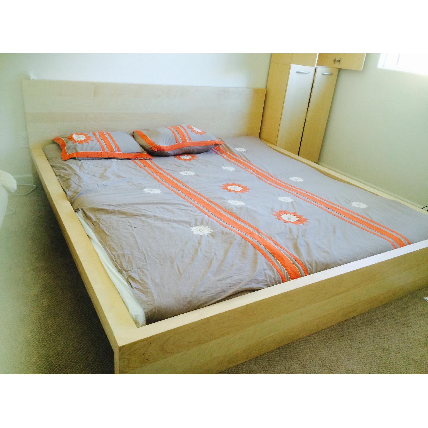 Ikea Cal King Bed Frame w/ Wooden Supporters - image-1