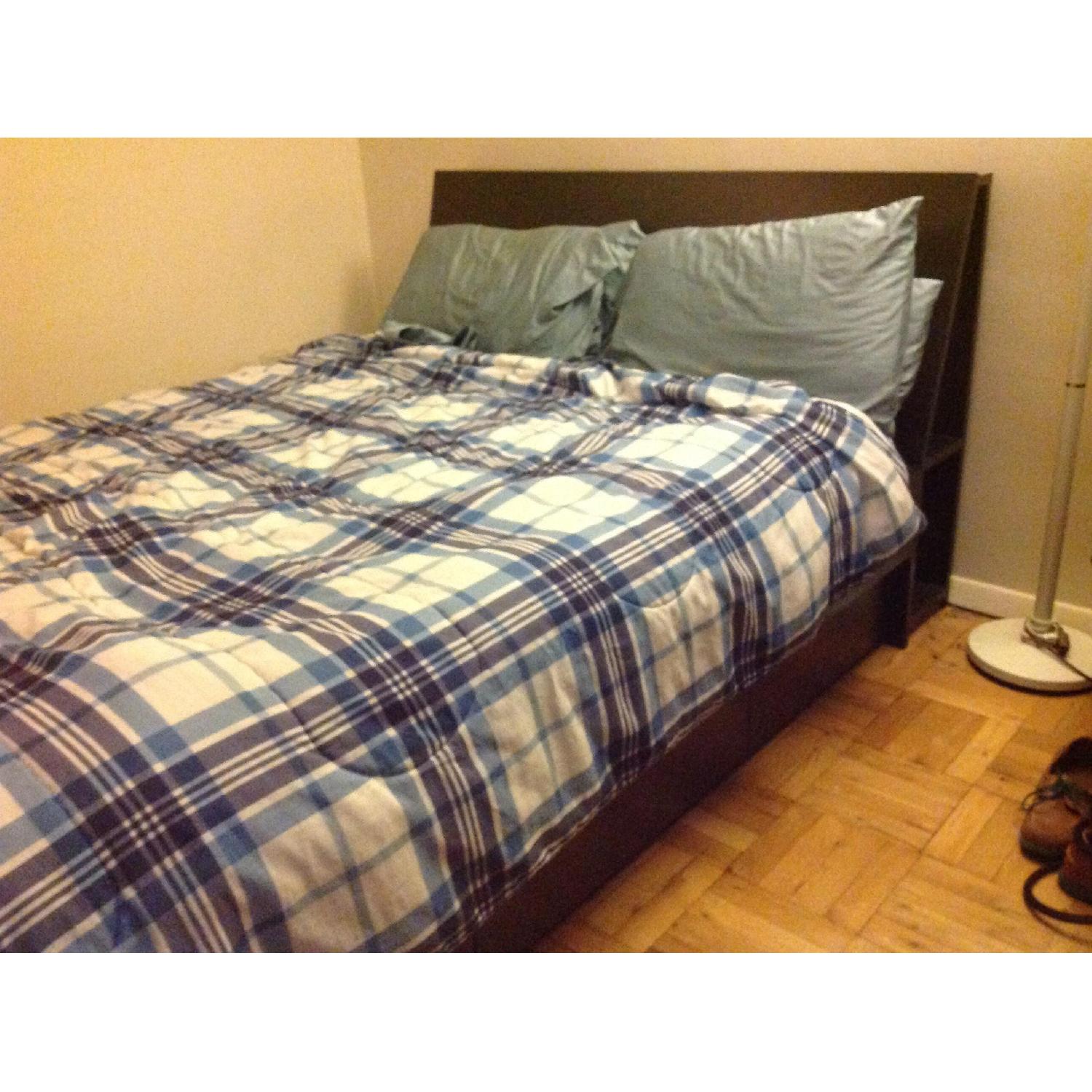 Ikea Queen Size Bed Frame w/ Storage - image-2
