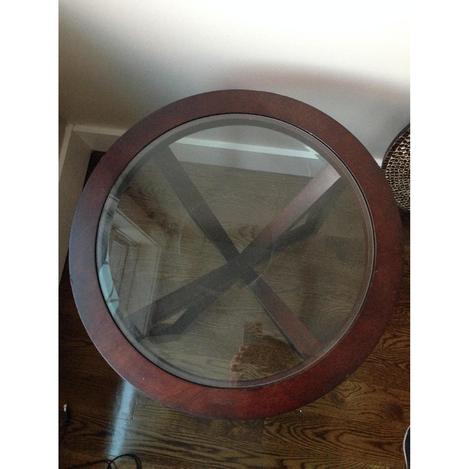 American Signature Furniture Espresso Glass End Tables - image-2