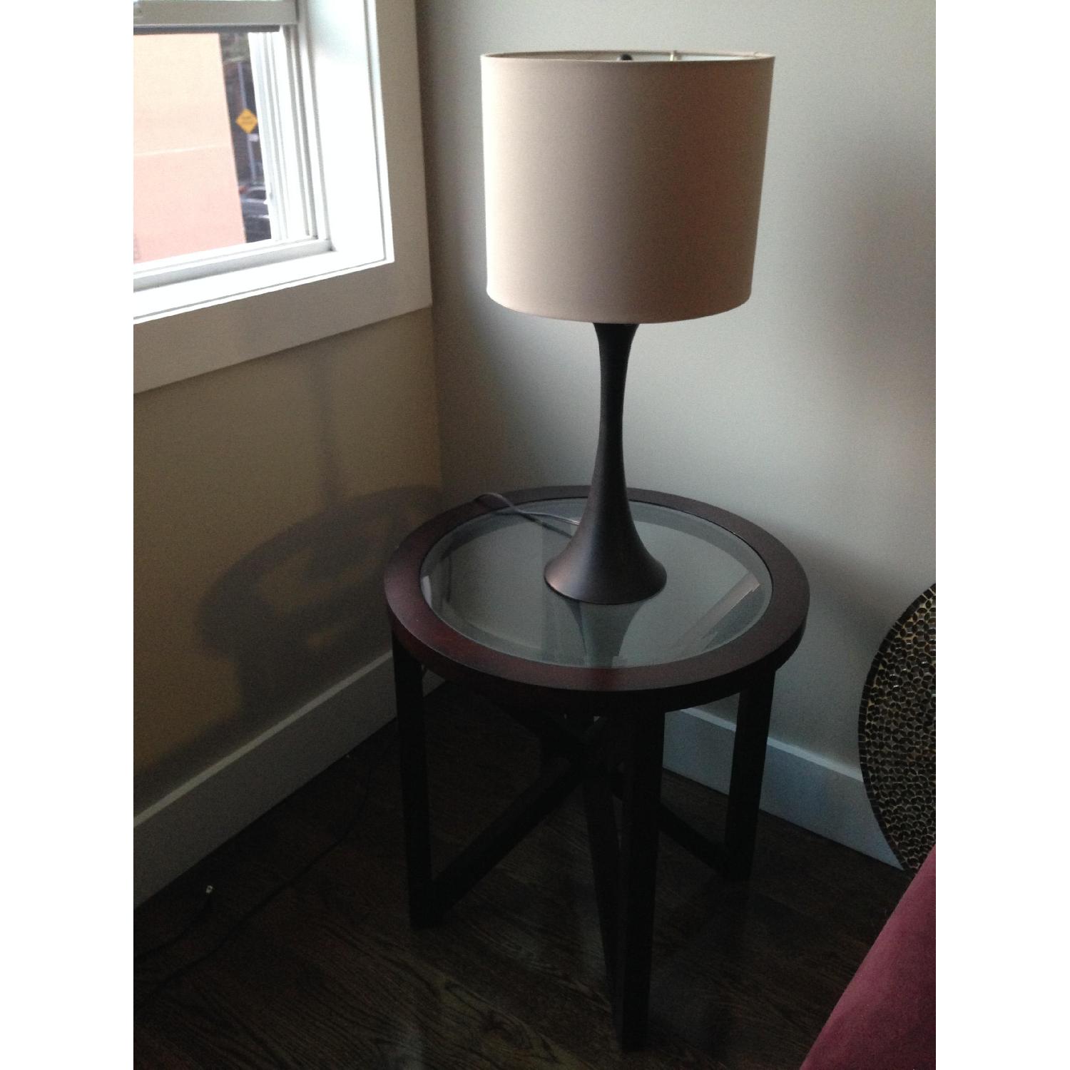 American Signature Furniture Espresso Glass End Tables - image-3