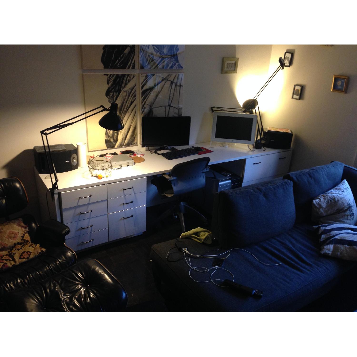 Techline Long Desk With Cabinets - image-1