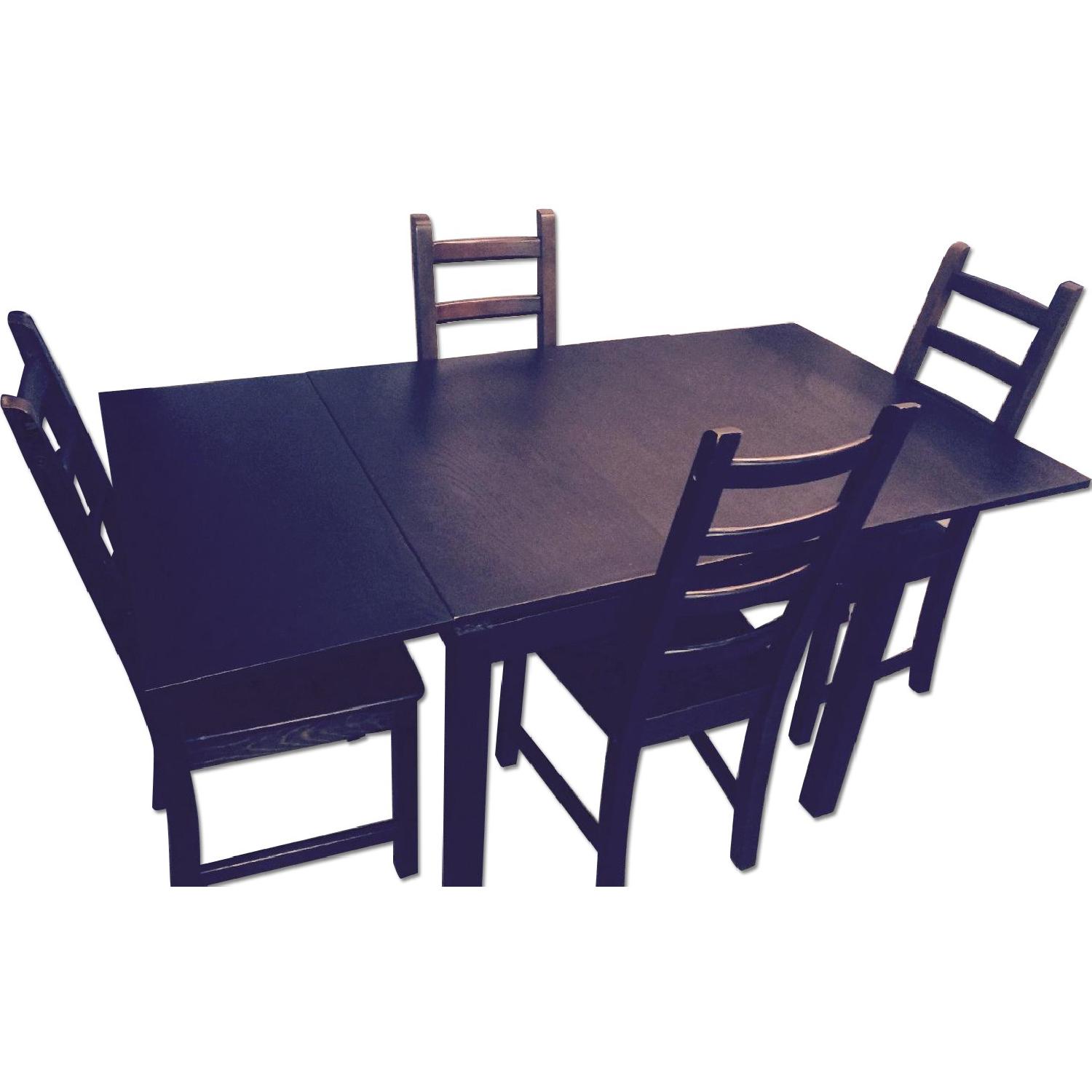 Ikea Bjursta Brown Extendable DiningTable w/ Chairs